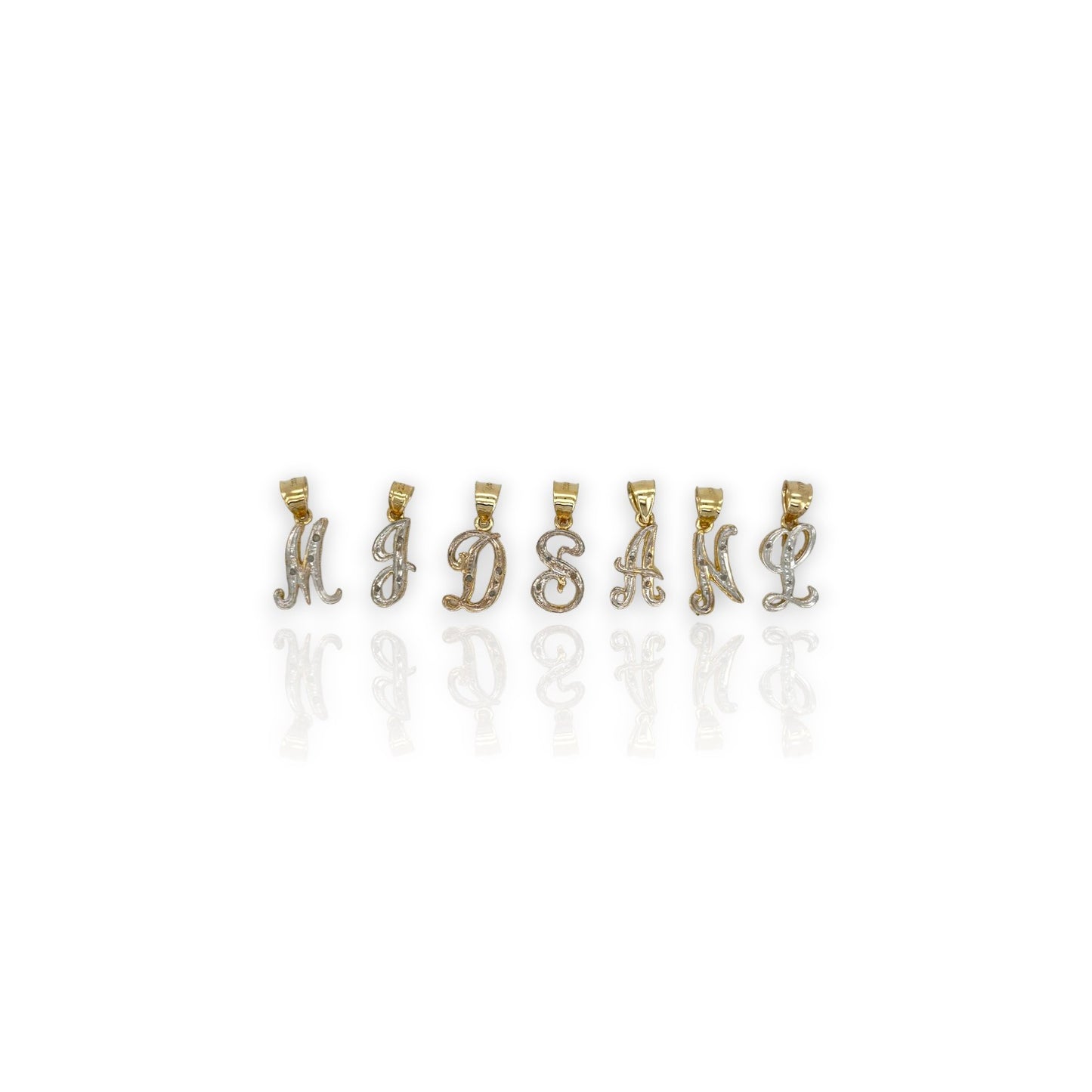 Initial Cz Pendant - 10K Yellow Gold