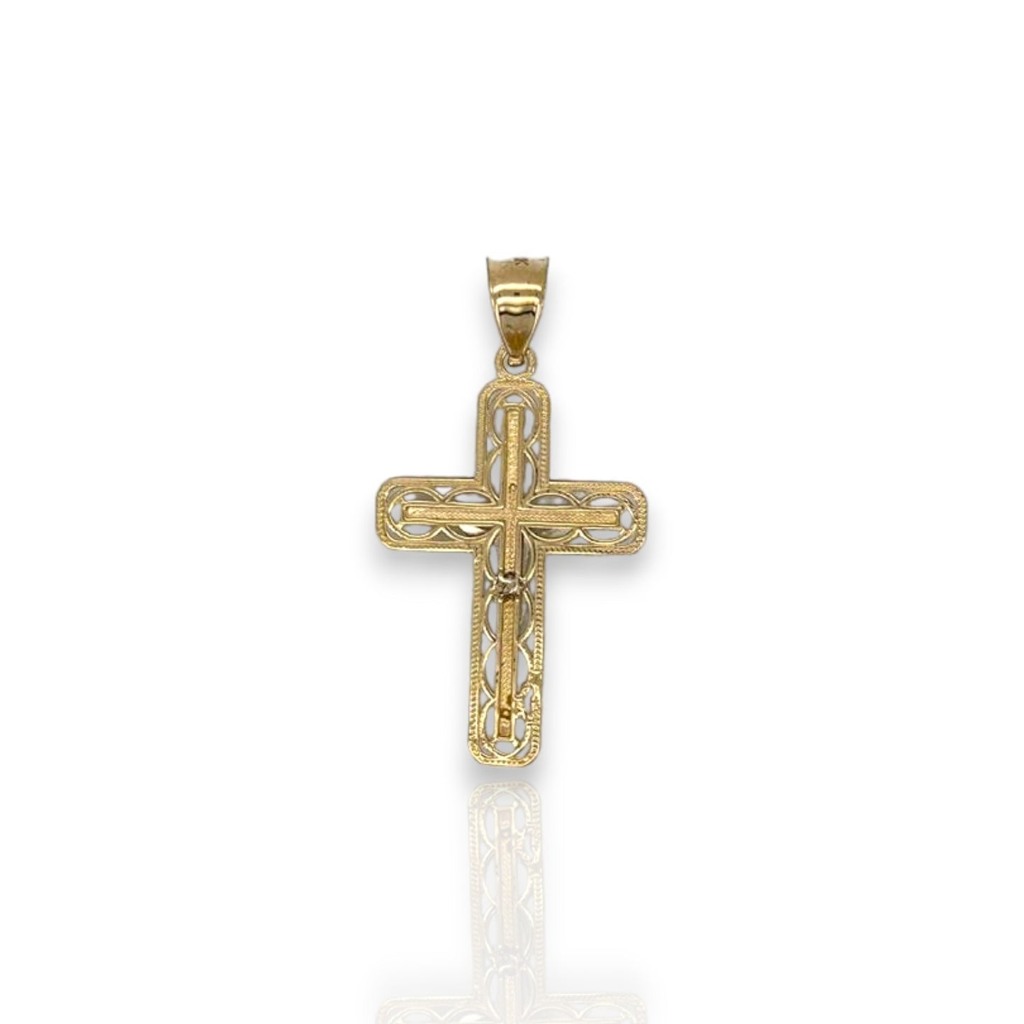 Jesus Cross Pendant - 10k Yellow Gold