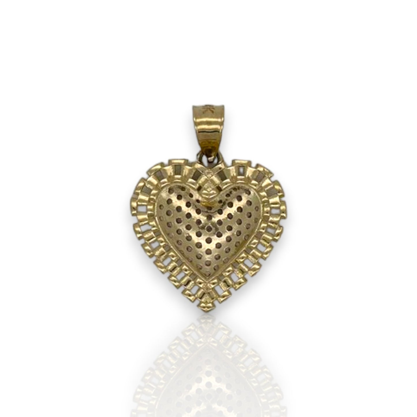 Heart Cz Pendant - 14K Yellow Gold