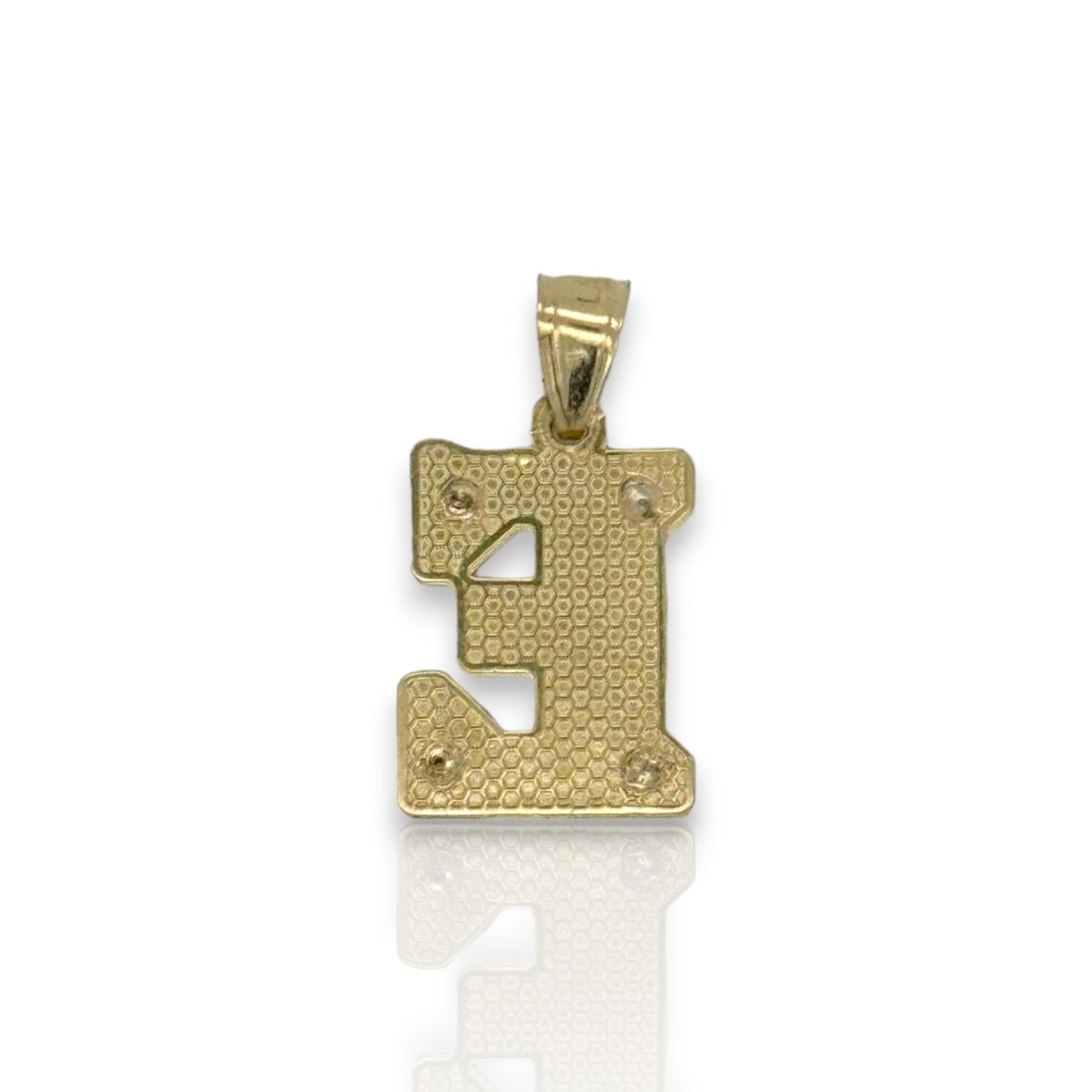 Initial Cz Pendant - 10K Yellow Gold