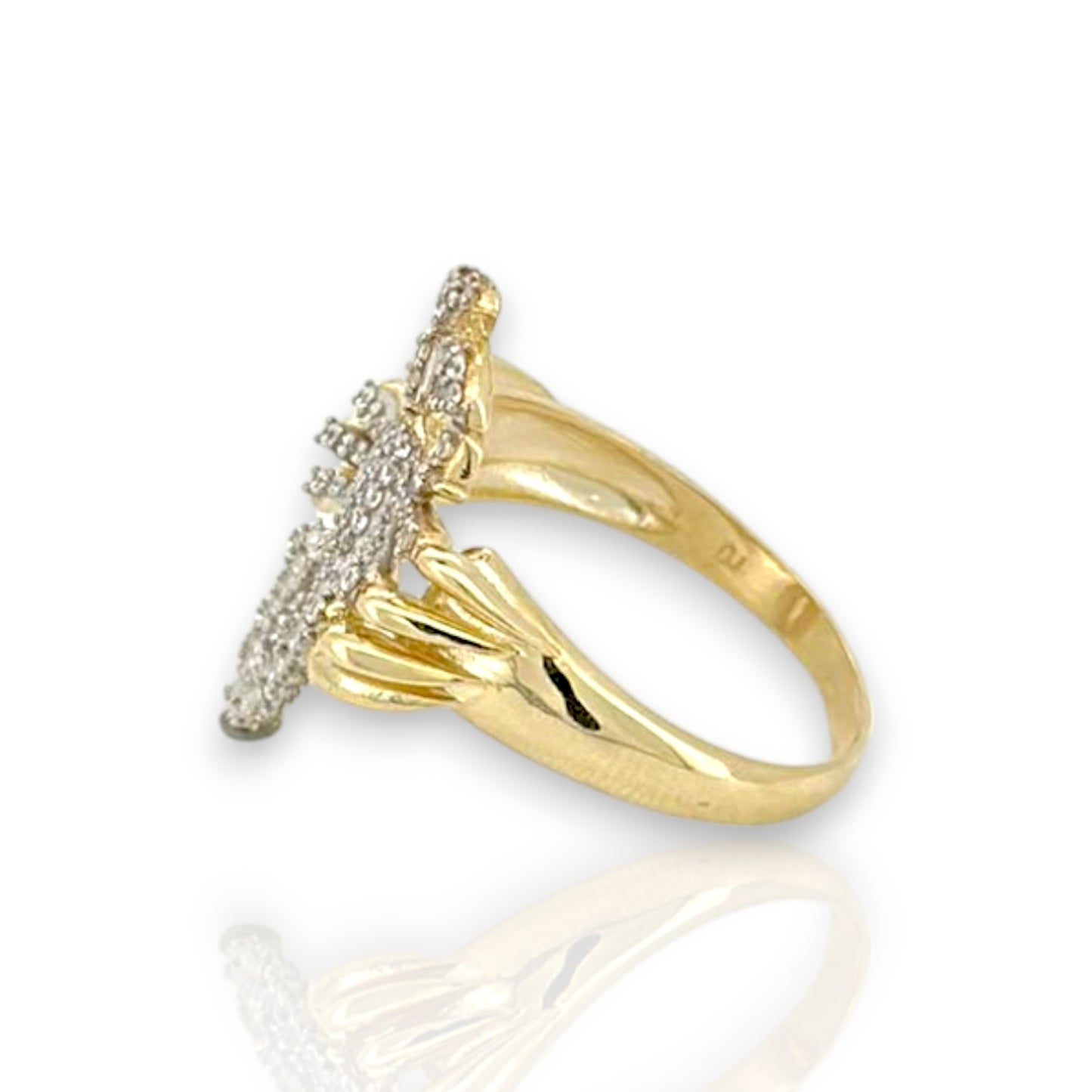 Scorpion CZ Ring - 10K Yellow Gold