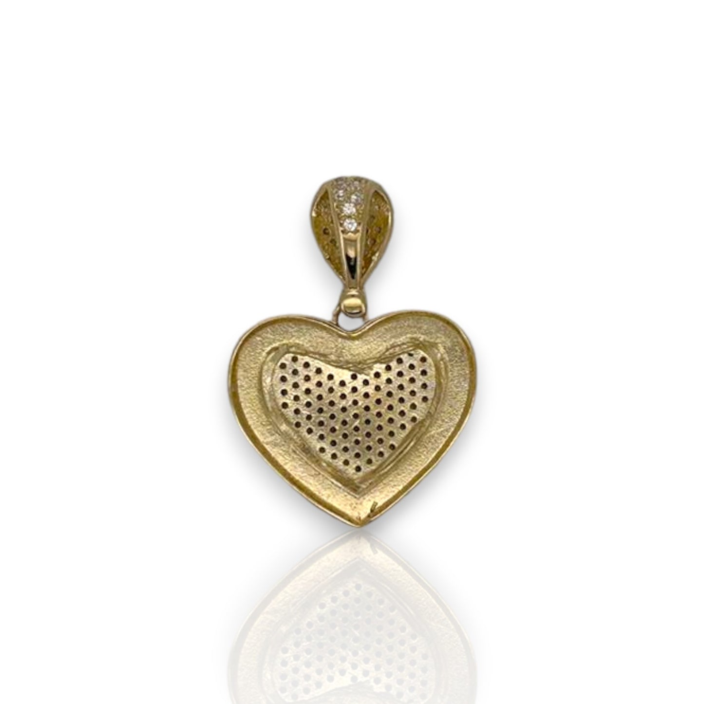 Heart Cz Pendant - 14K Yellow Gold