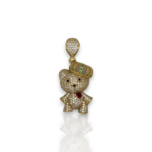 Cat Cz Pendant  - 14k Yellow Gold