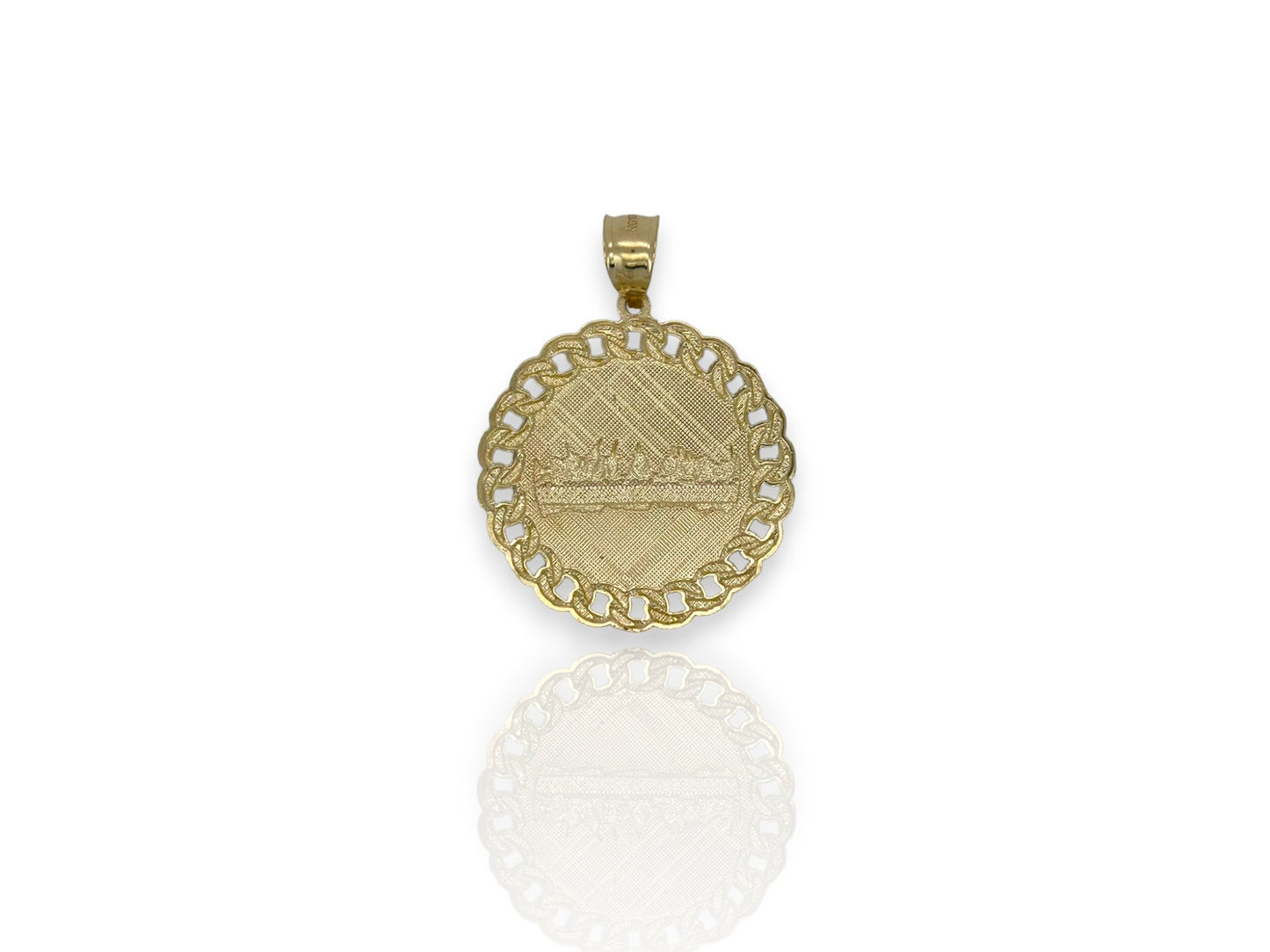 Last Supper Medallion Pendant - 10k Yellow Gold