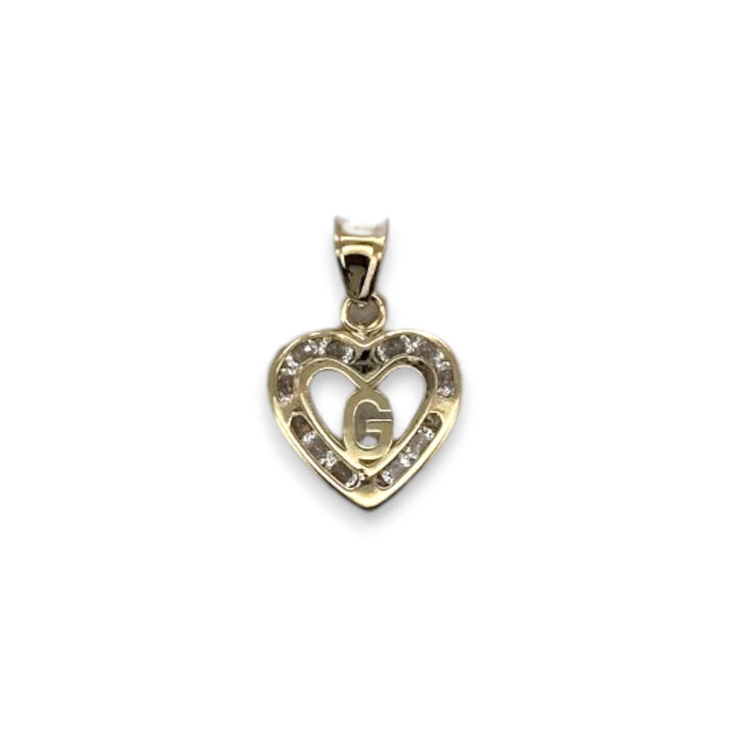 Initials Heart Pendant - 10K Yellow Gold (Copy)