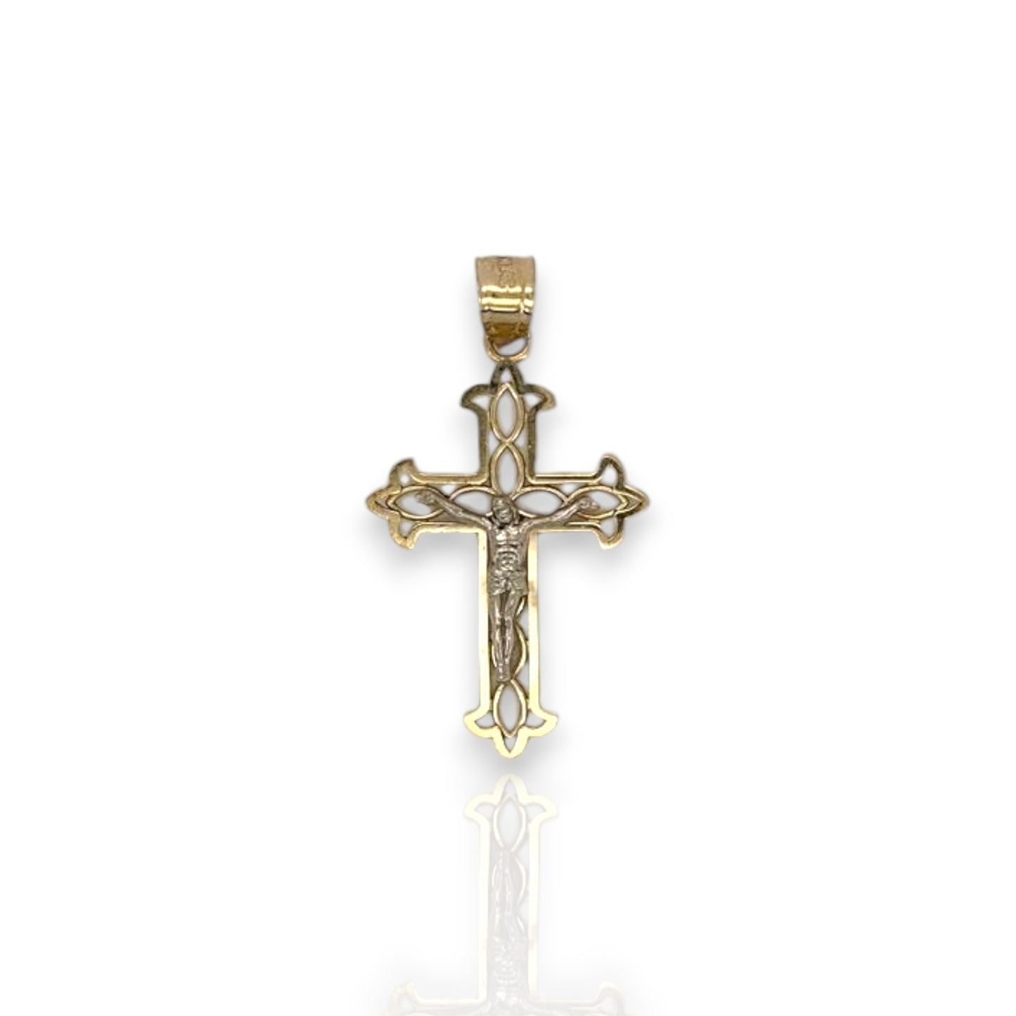 Jesus Cross Pendant - 10k Yellow Gold