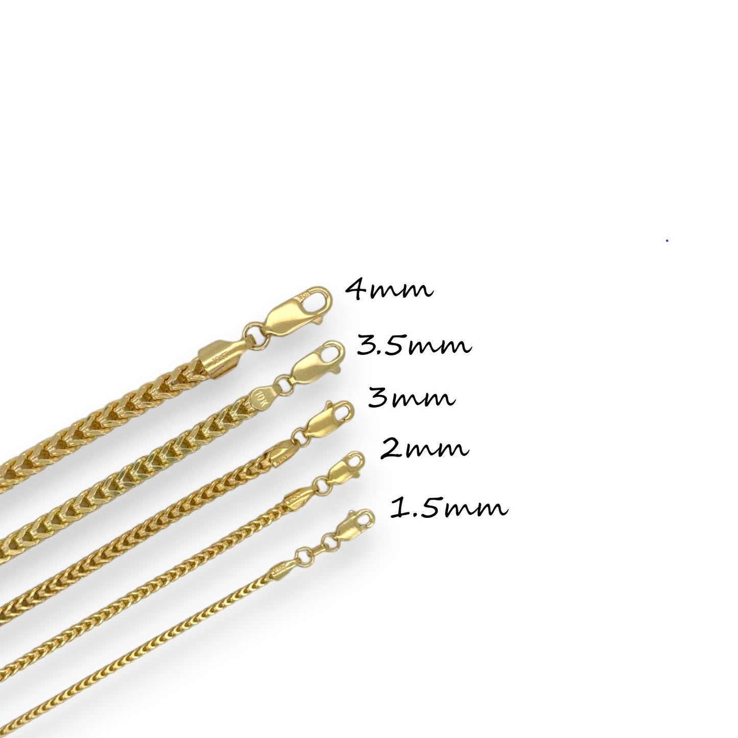 Franco Box Anklet - 10K Yellow Gold