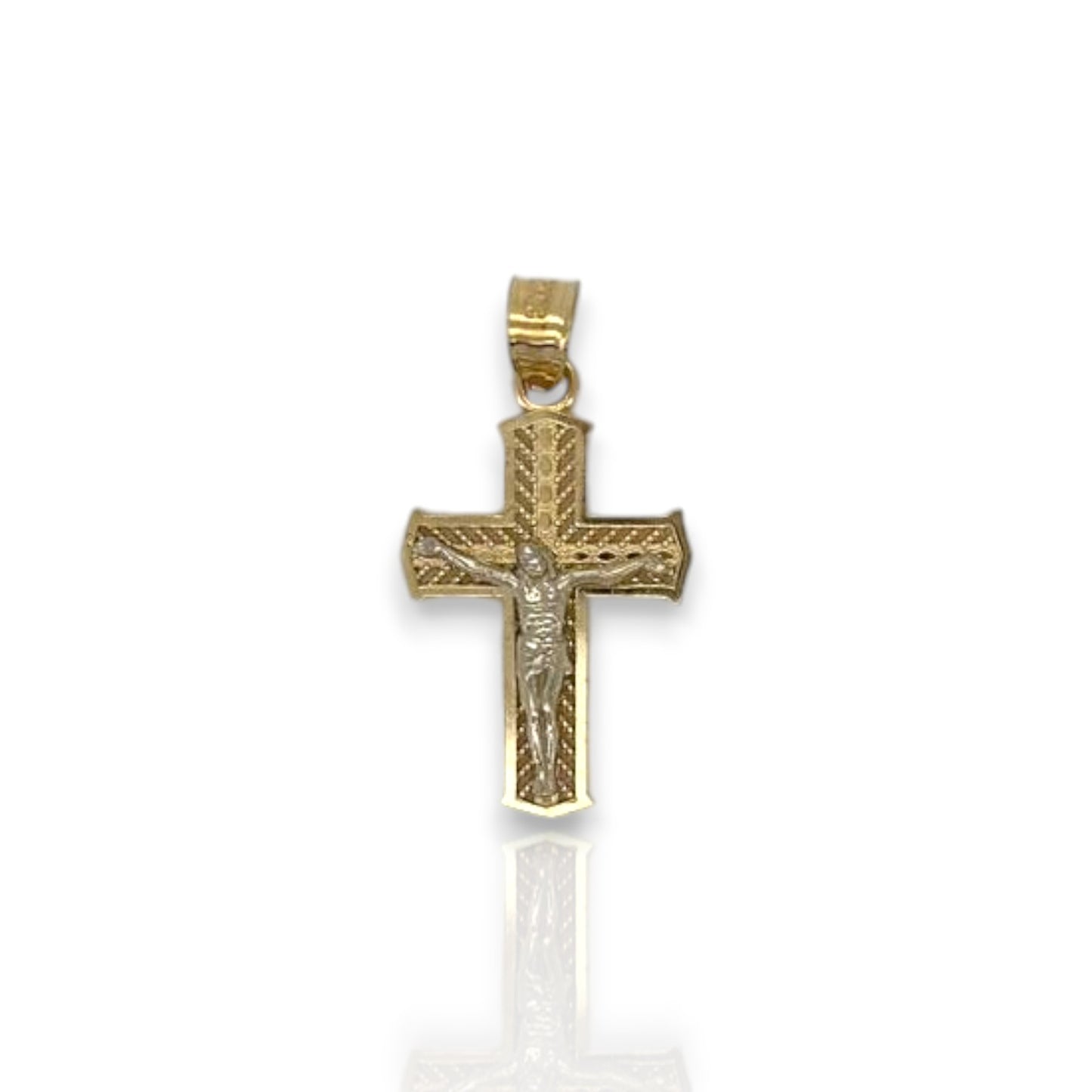 Jesus Cross Pendant - 10k Yellow Gold