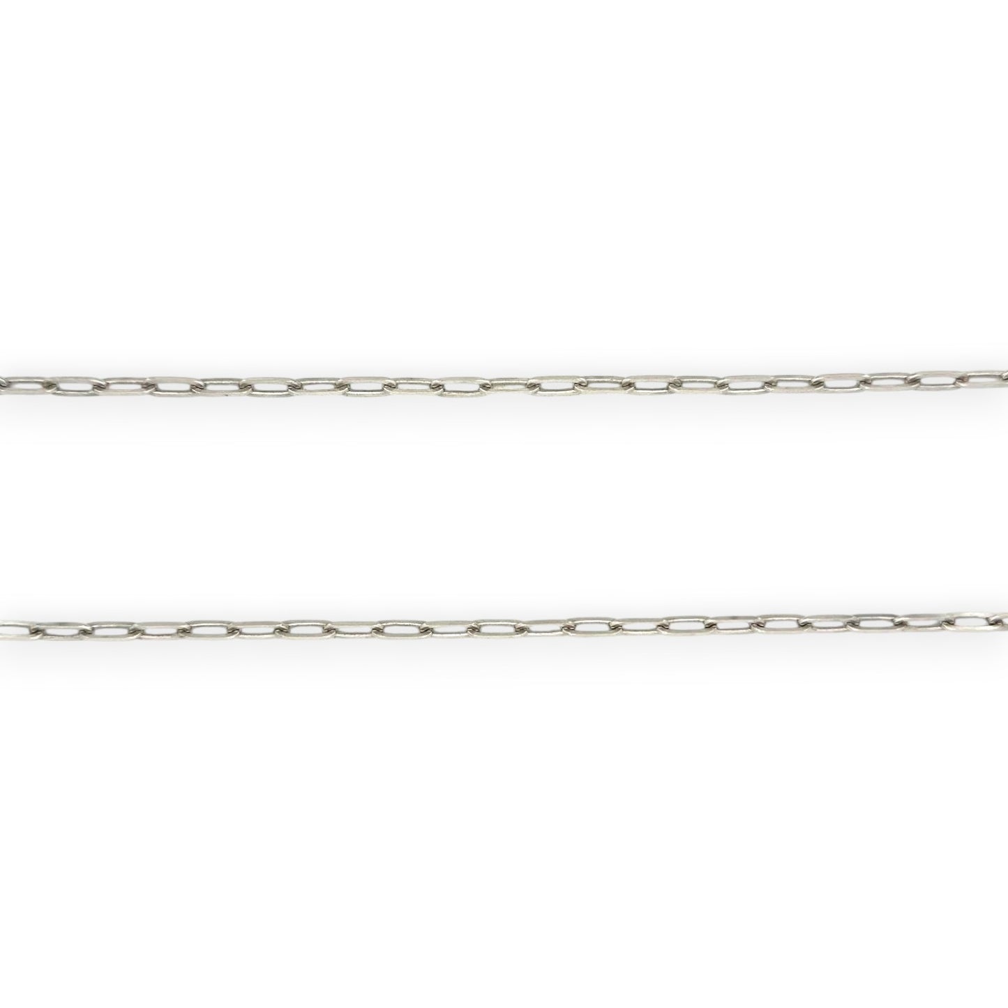 Solid Paperclip - 14K White Gold