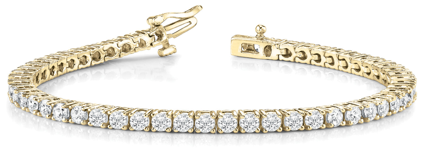 10 Ct TW Round Lab Grown Diamond Tennis Bracelet 14k White Gold (D/F-VS)