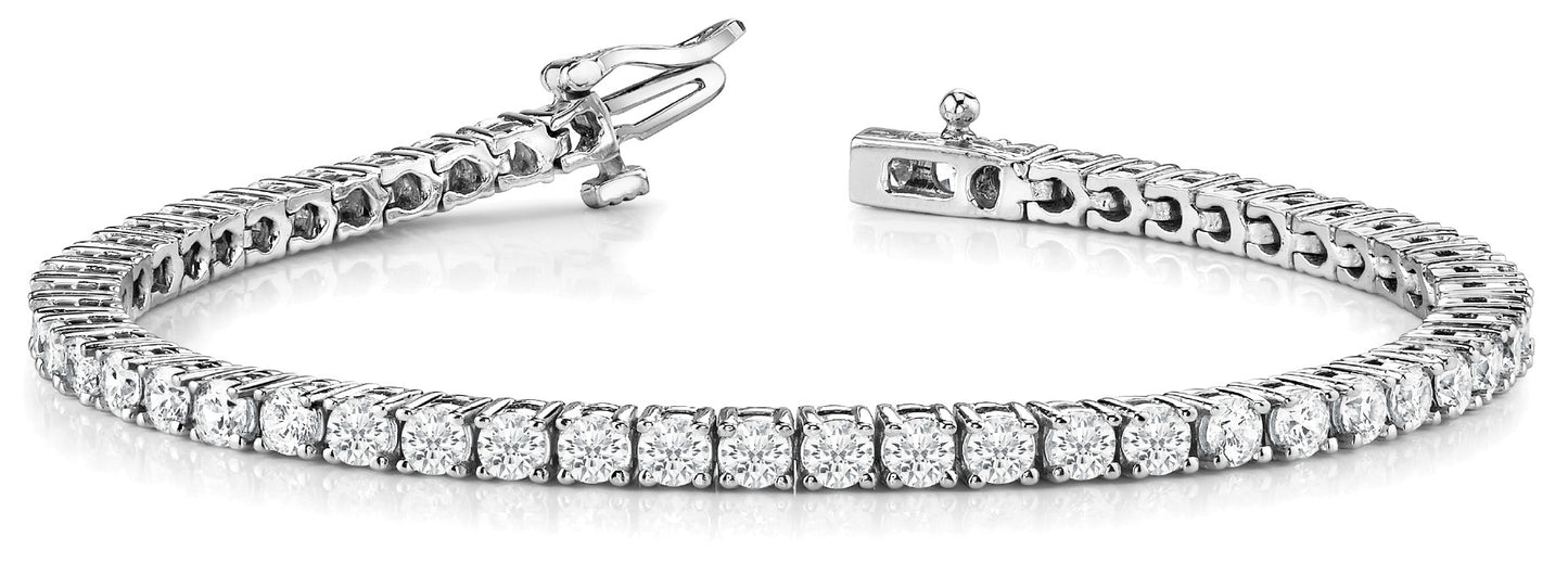 10 Ct TW Round Lab Grown Diamond Tennis Bracelet 14k White Gold (D/F-VS)