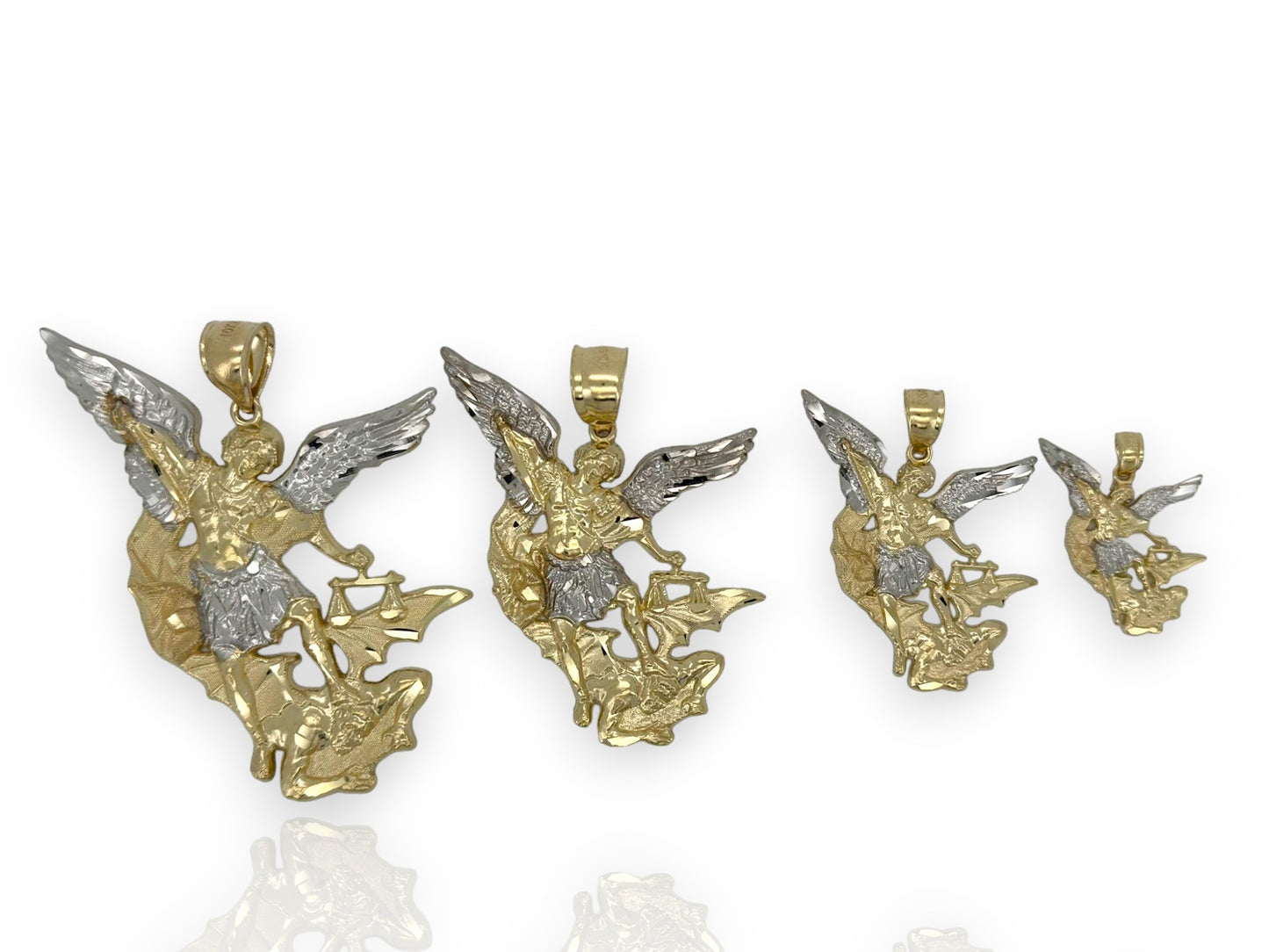 Angel vs Demon "St Michael" Pendant - 10k Yellow Gold