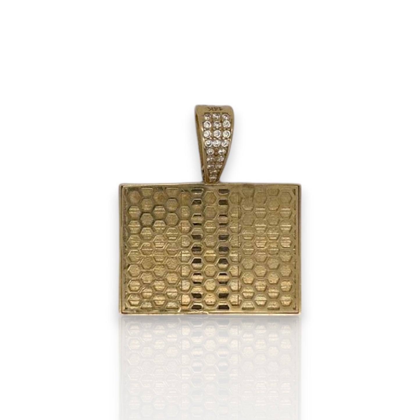 Bible Book Cz Pendant - 14K Yellow Gold