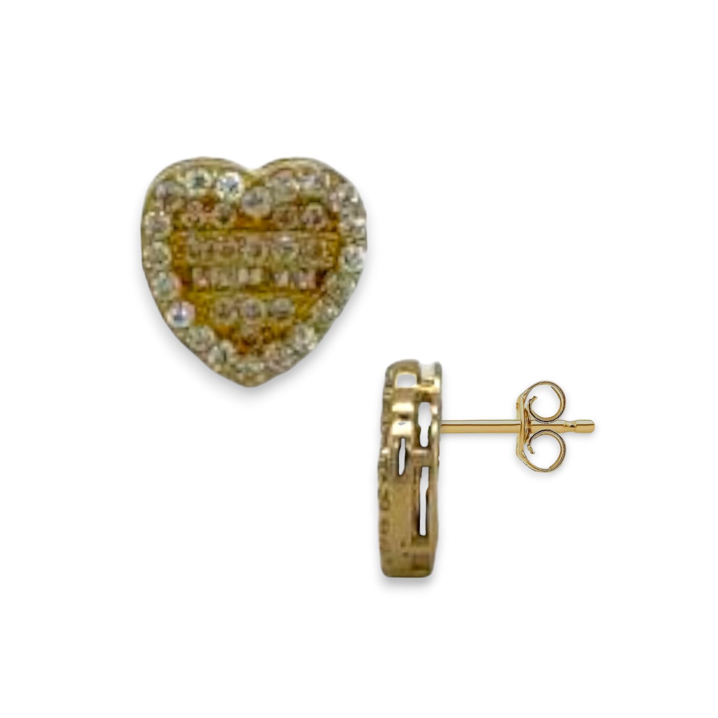 Heart ZC Earrings - 10K Yellow Gold