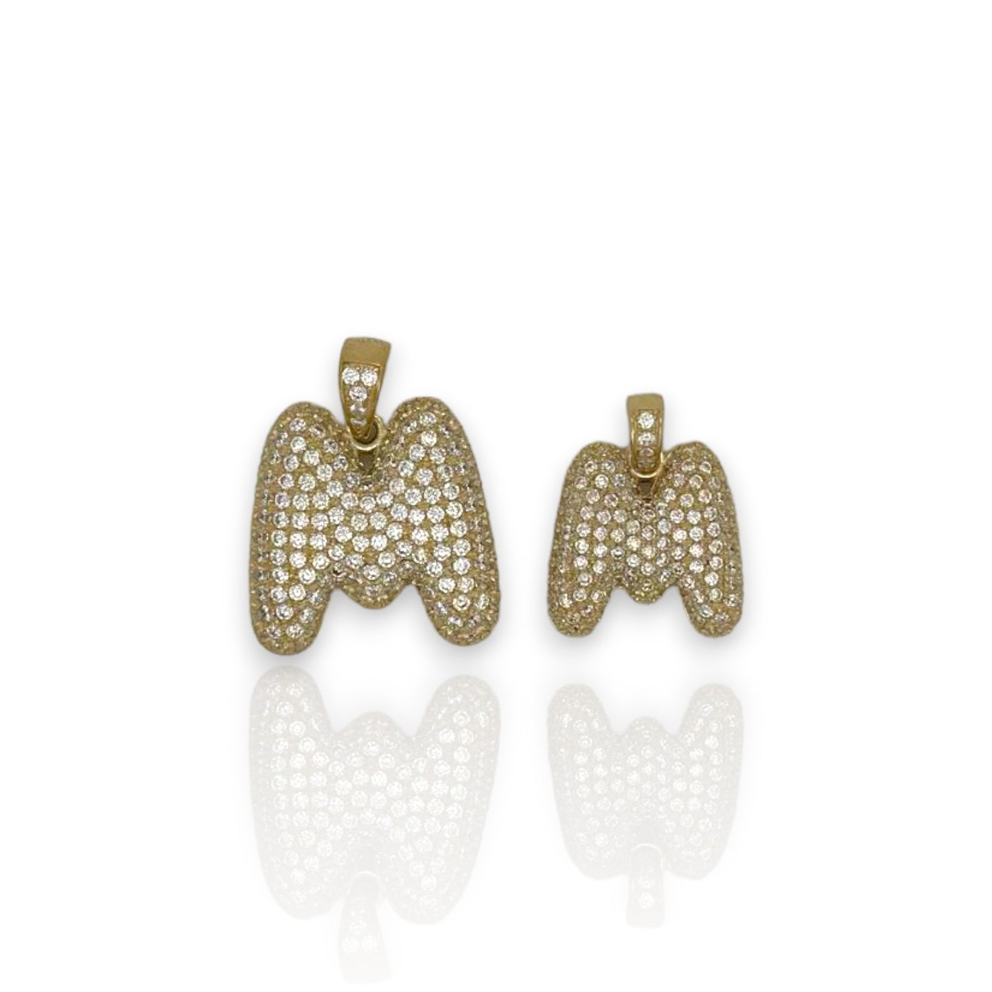 Initial Cz Pendant - 10K Yellow Gold