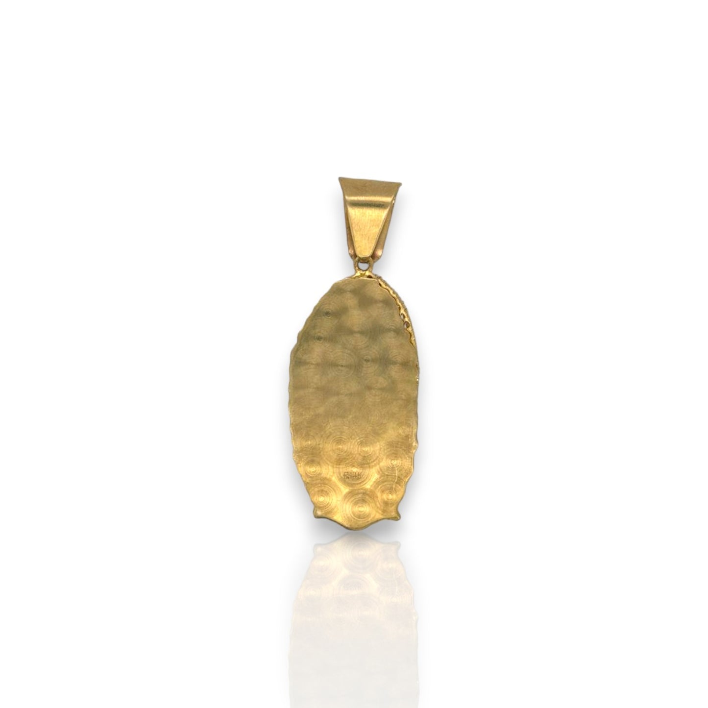 Virgin Guadalupe Cz Pendant - 14K Yellow Gold
