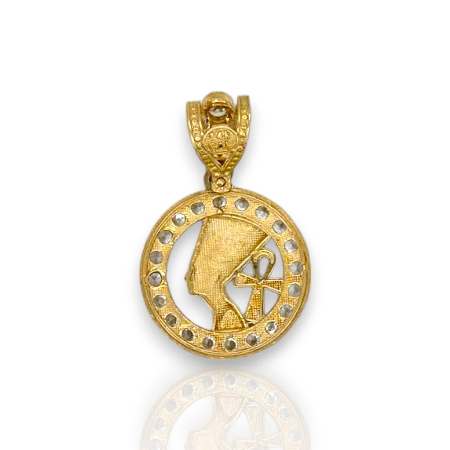 Colgante egipcio "Nefertiti" - Oro amarillo de 14 quilates