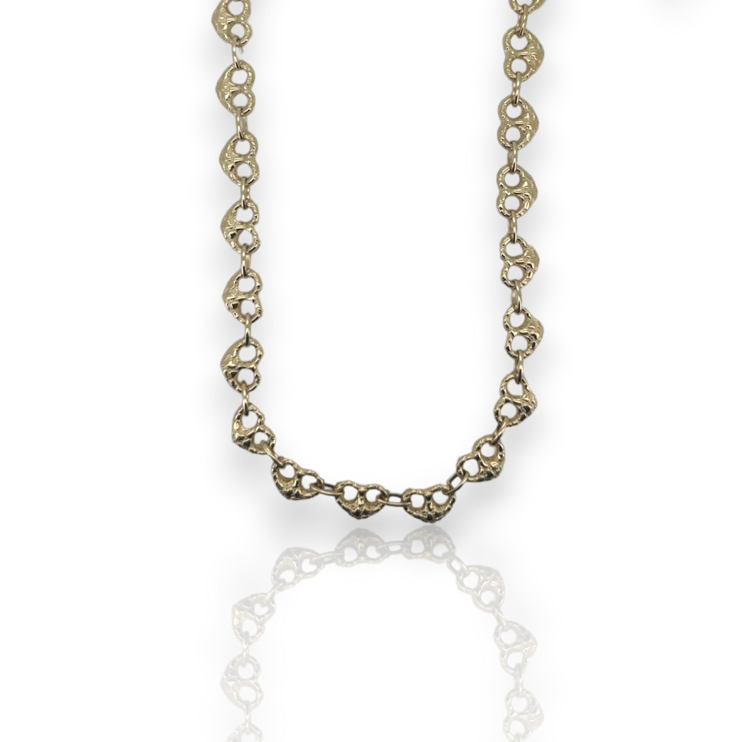 Heart Link Chain - 10K Yellow Gold