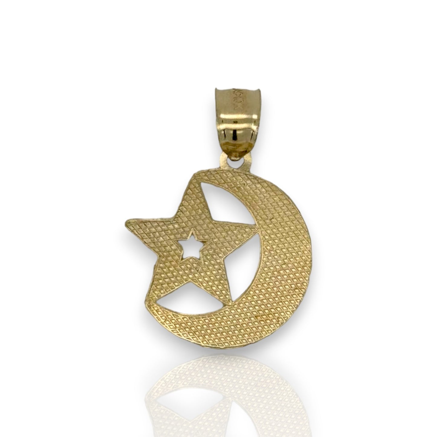 Colgante "Islam" Luna y Estrella - Oro amarillo de 10 k