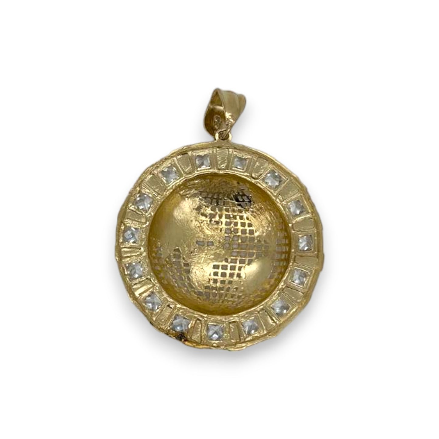 Earth Globe Pendant - 10K Yellow Gold