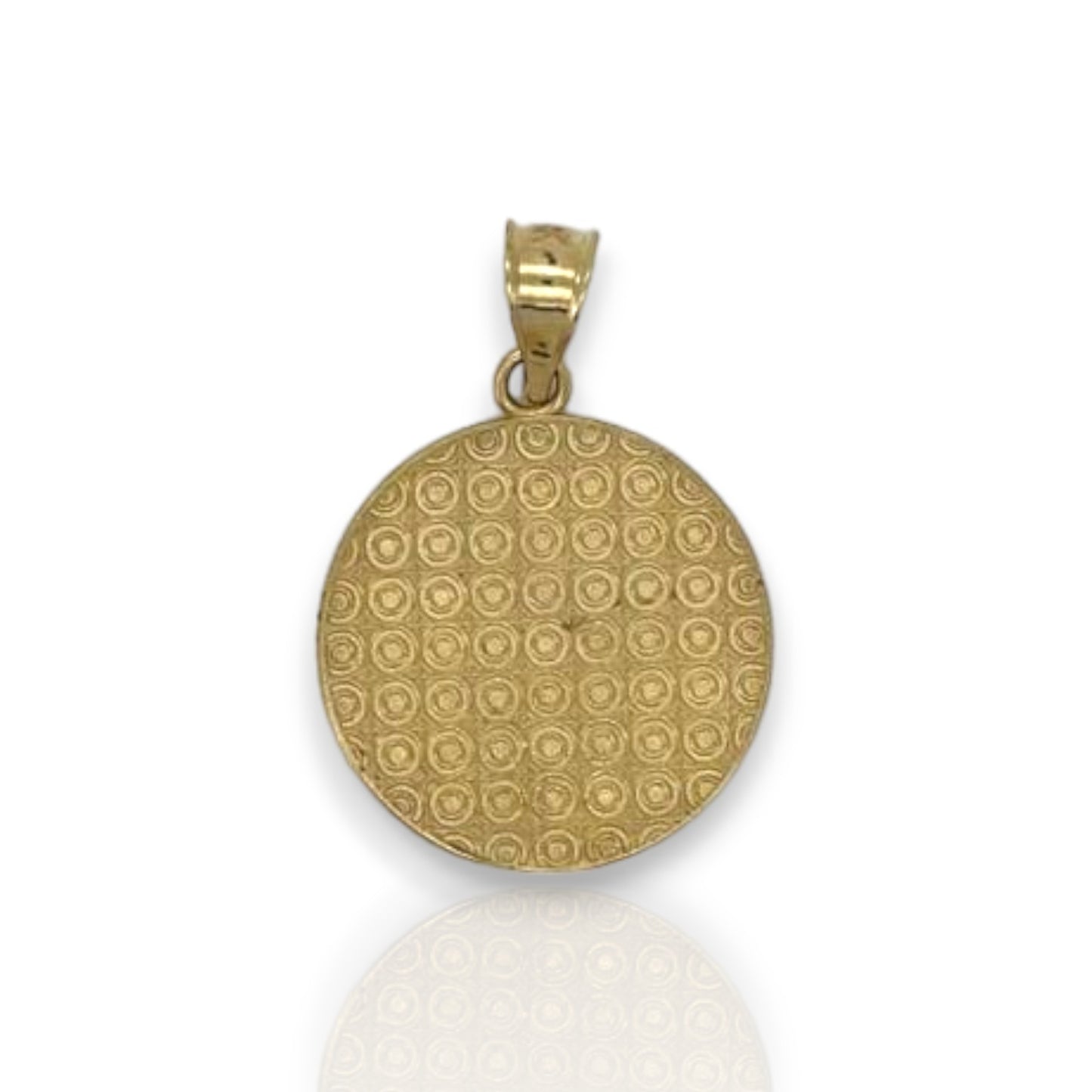 Jesus Medallion Pendant - 14k Yellow Gold