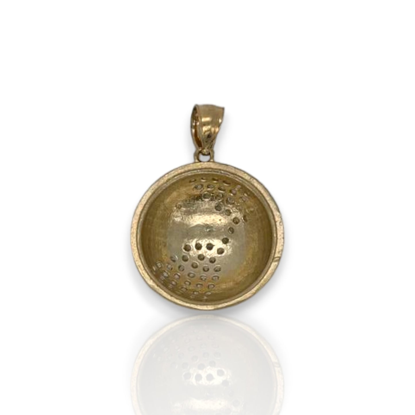 Planet "Globe" Cz Pendant - 10K Yellow Gold