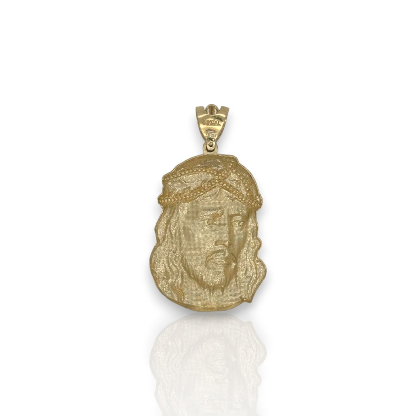 Jesus Head Pendant - 14K Yellow Gold