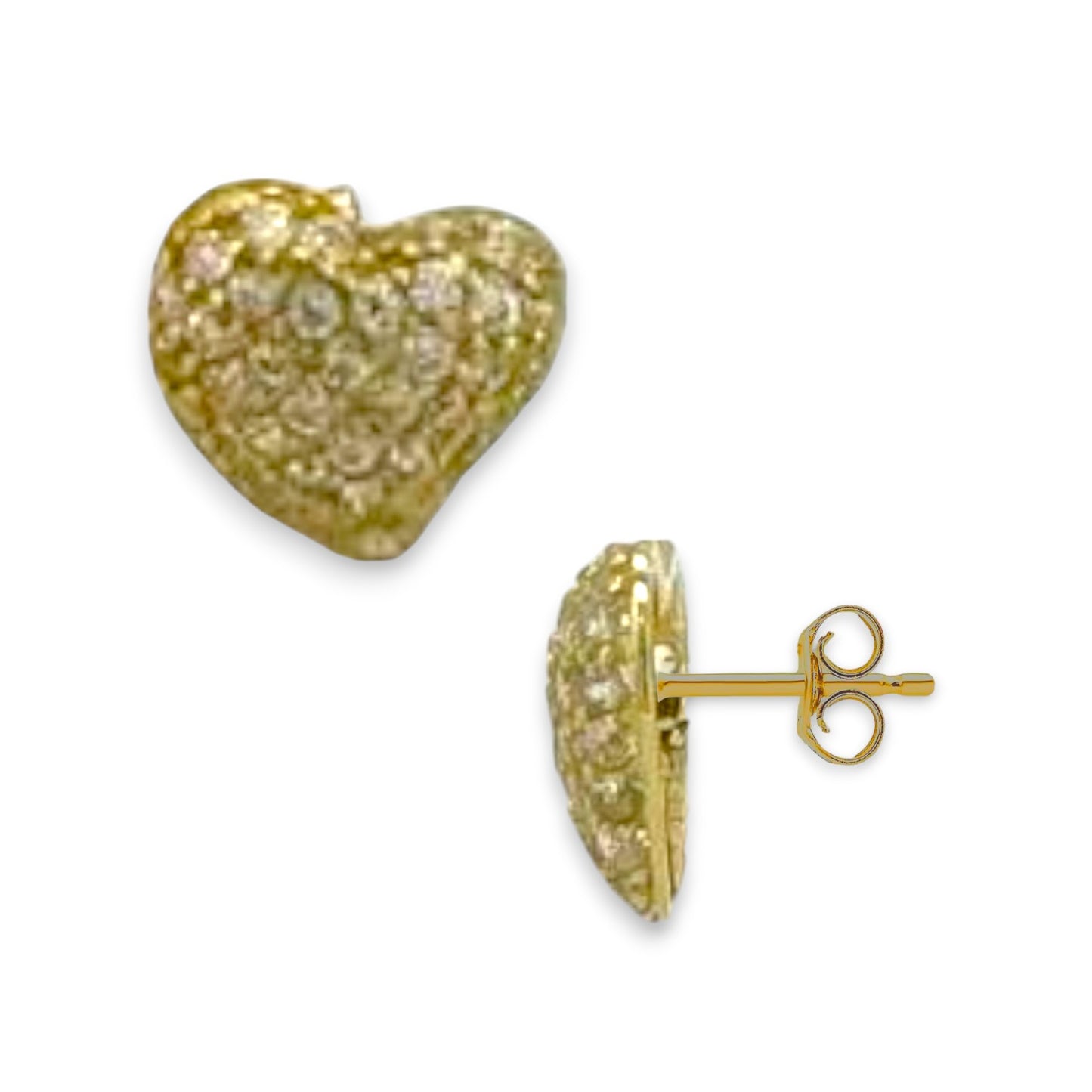 Heart ZC Earrings - 10K Yellow Gold
