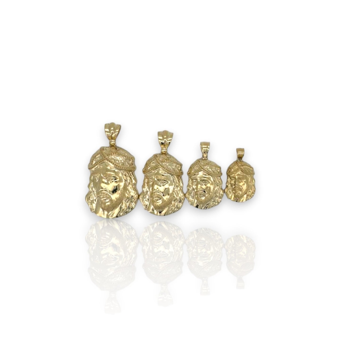 Jesus Head Pendant - 14K Yellow Gold