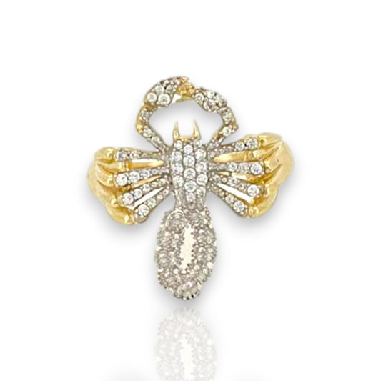 Scorpion CZ Ring  - 10K Yellow Gold