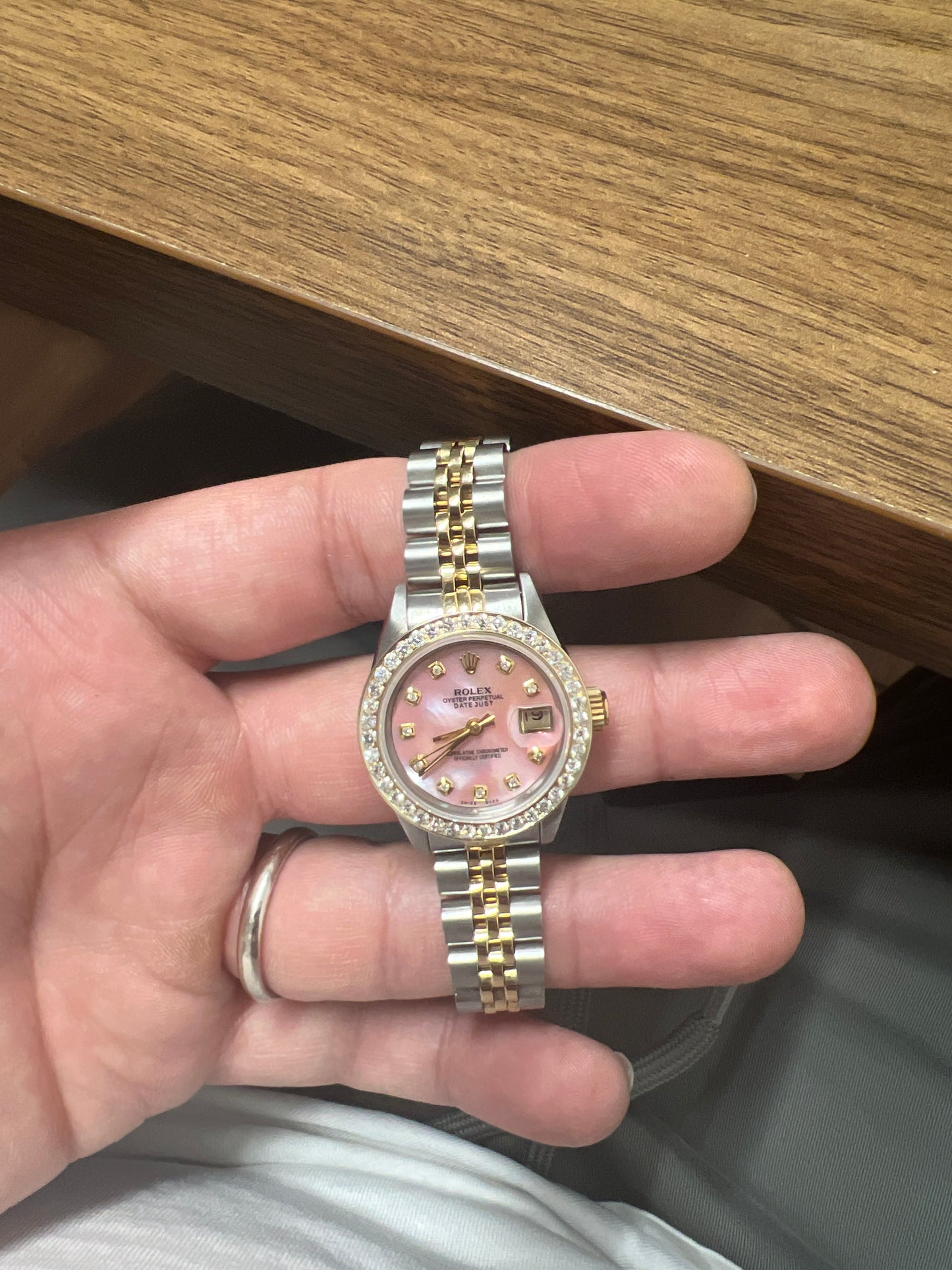 Rolex Datejust Diamond Bezel Watch 26mm Pink Diamond Dial | 1.10ct