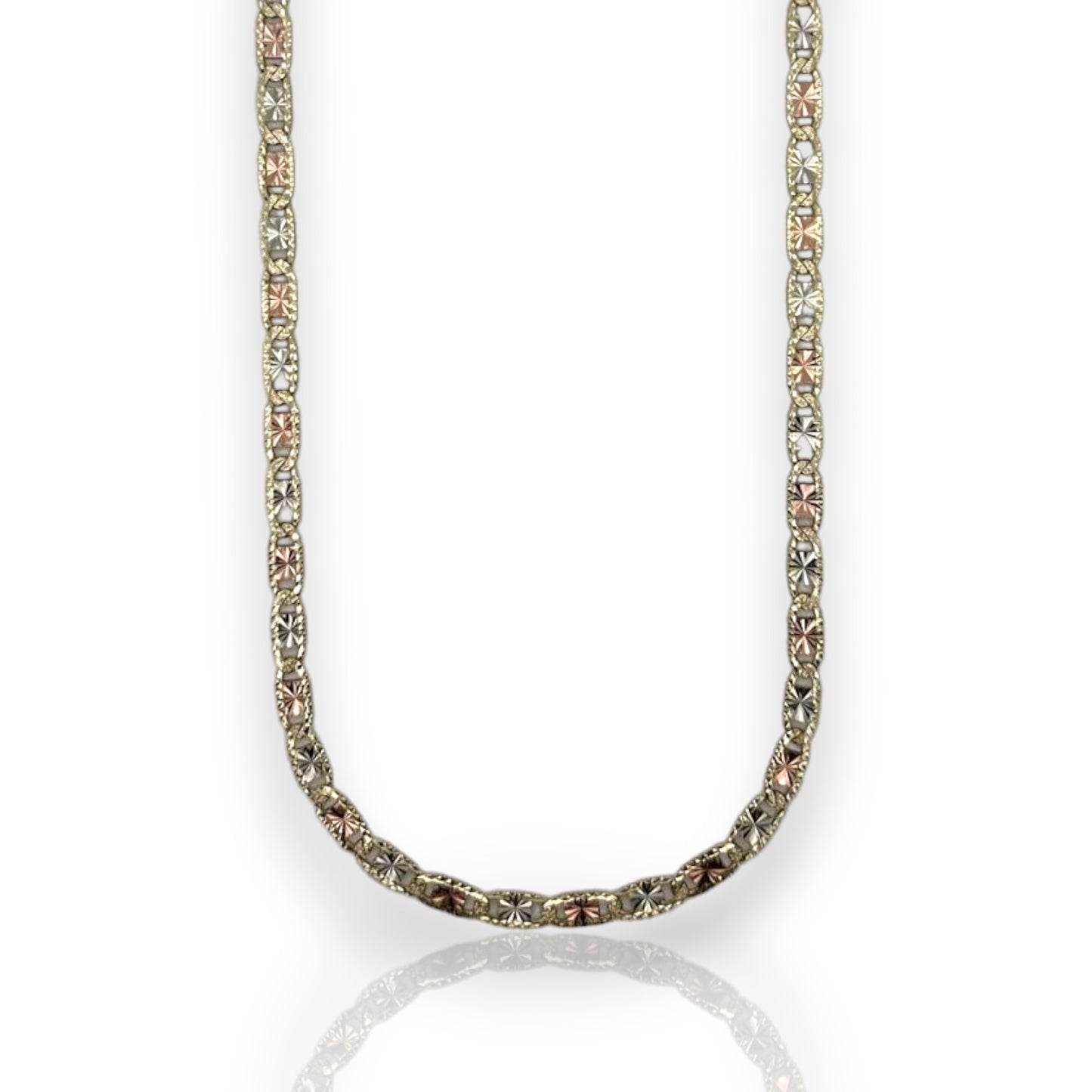 Valentino Tri Color Full Diamond Cut - 10K Solid Gold