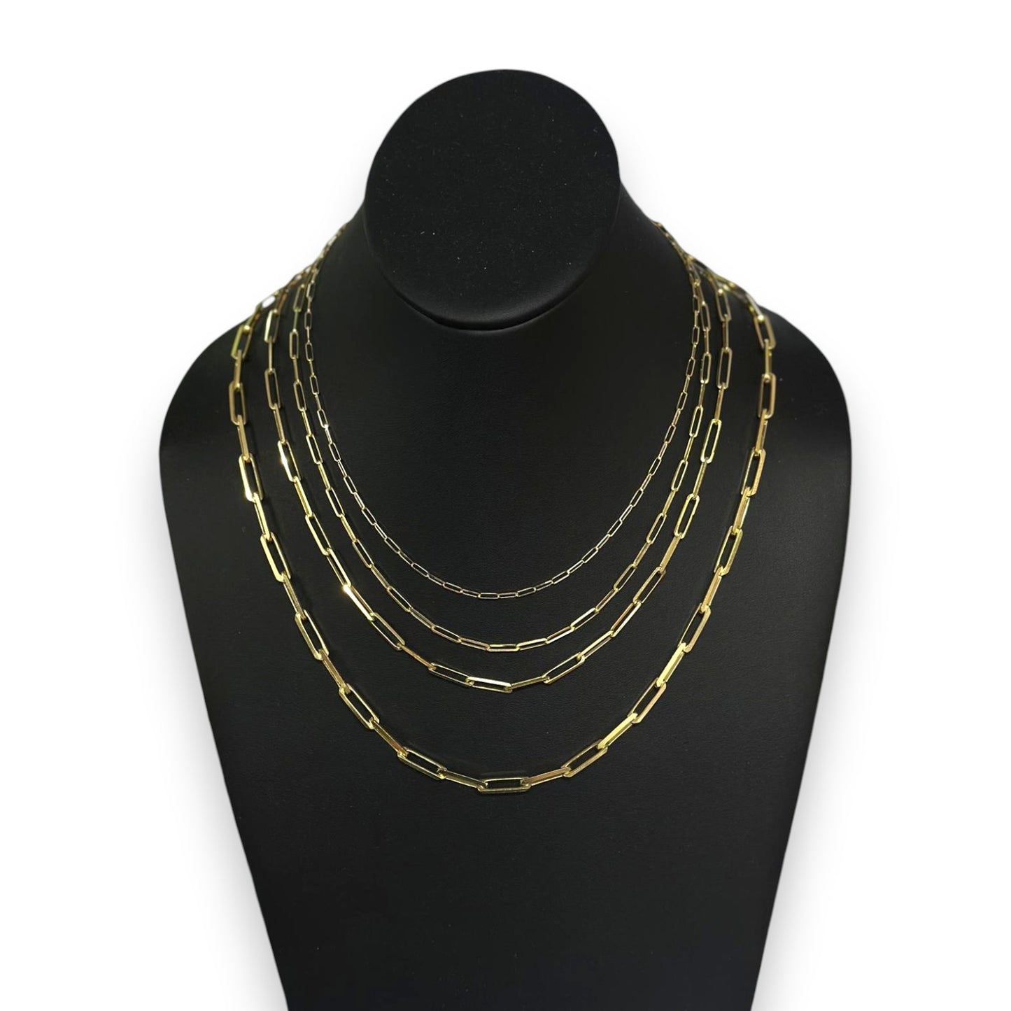 Solid Paperclip - 14K Yellow Gold