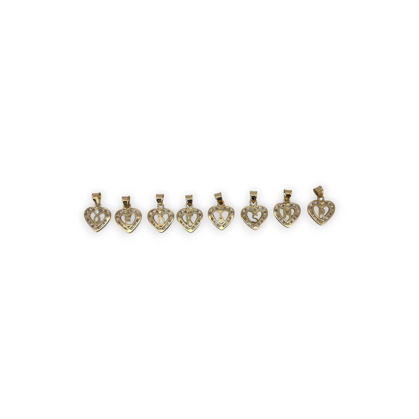 Initials Heart Pendant - 10K Yellow Gold (Copy)