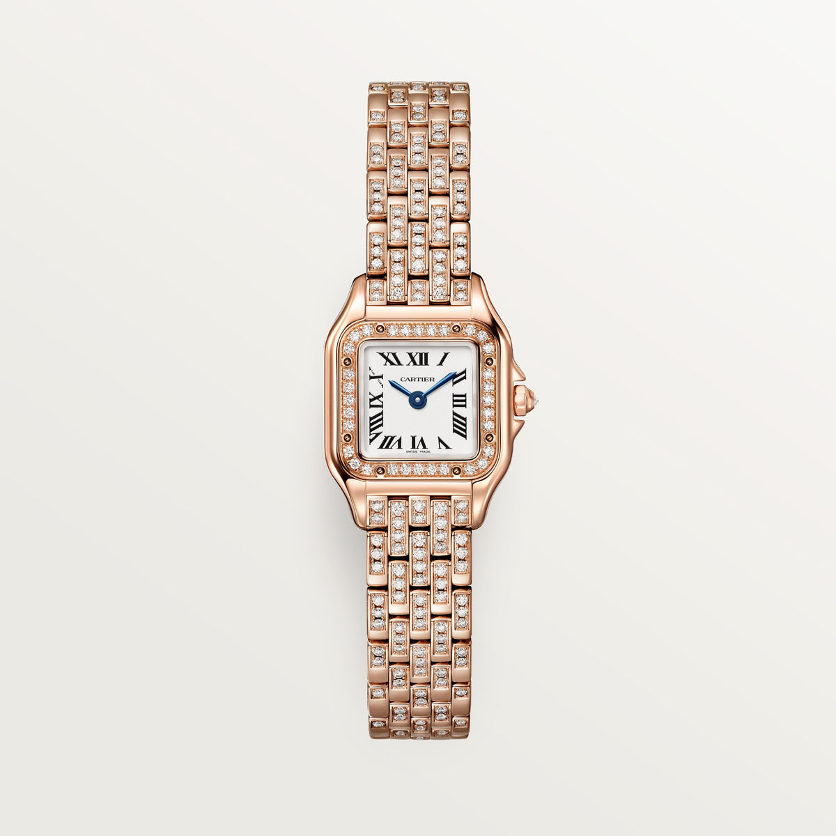 Cartier Panthère de Cartier WJPN0063 - Mini model Rose gold, Silvered Dial, Rose gold bracelet semi-set
