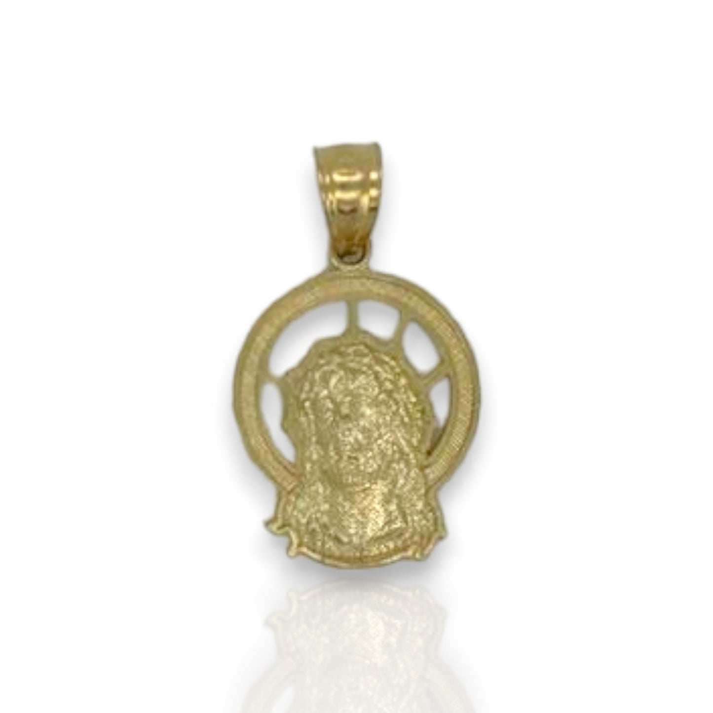 Jesus Face Pendant - 10K Yellow Gold