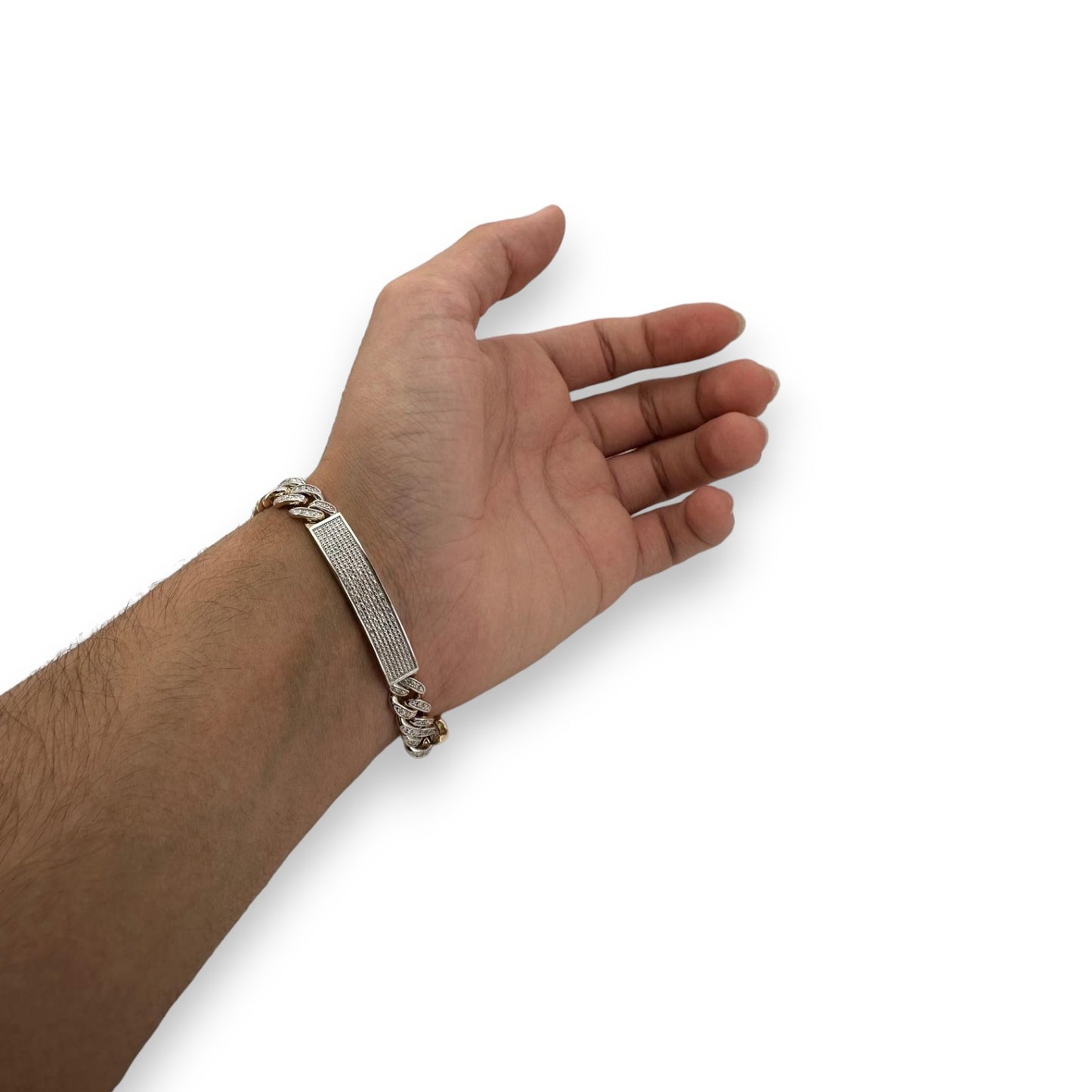 Evil Eye Natural Diamond Bracelet - 10K Two Tone