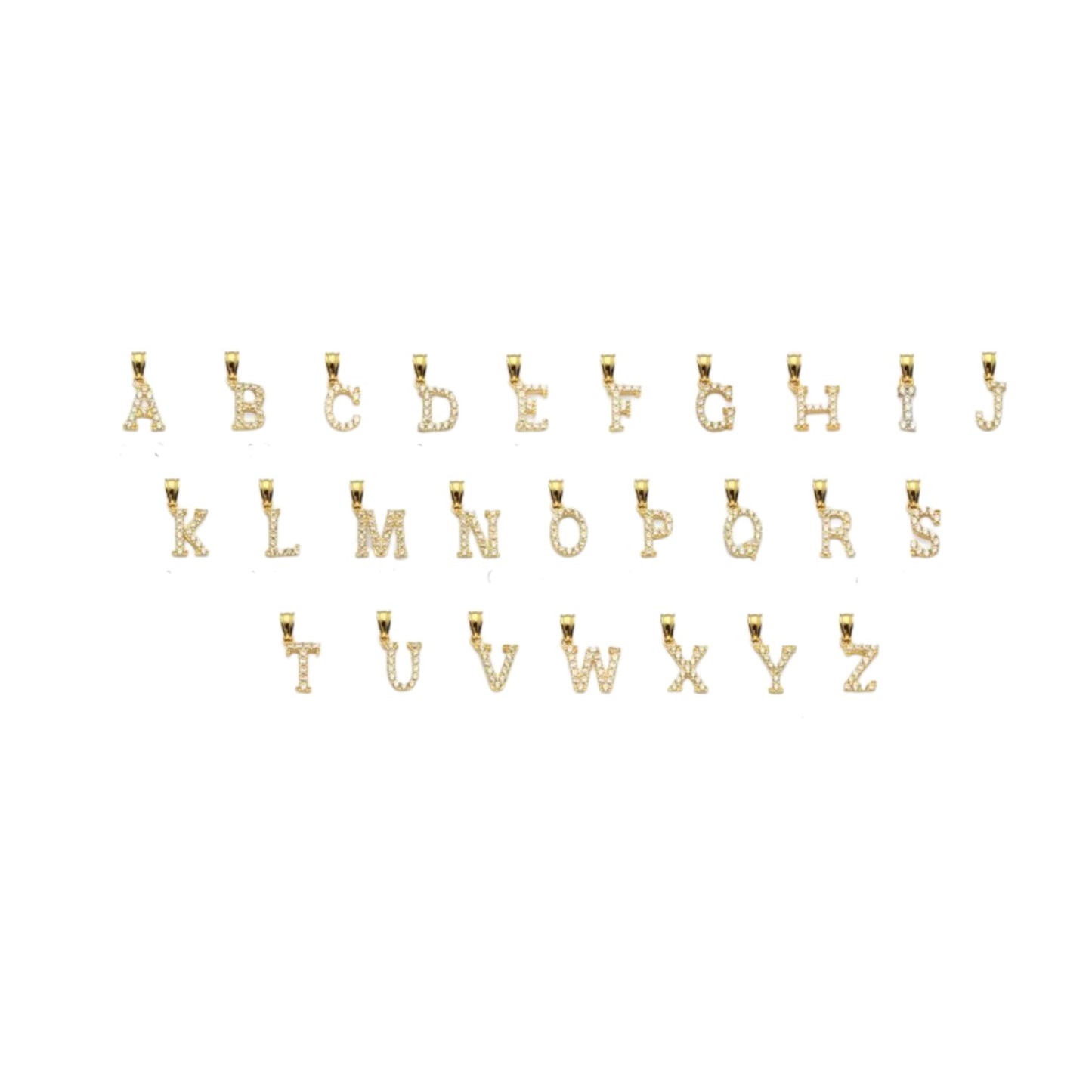 Tiny Initial Pendant Charm - 10k Yellow Gold