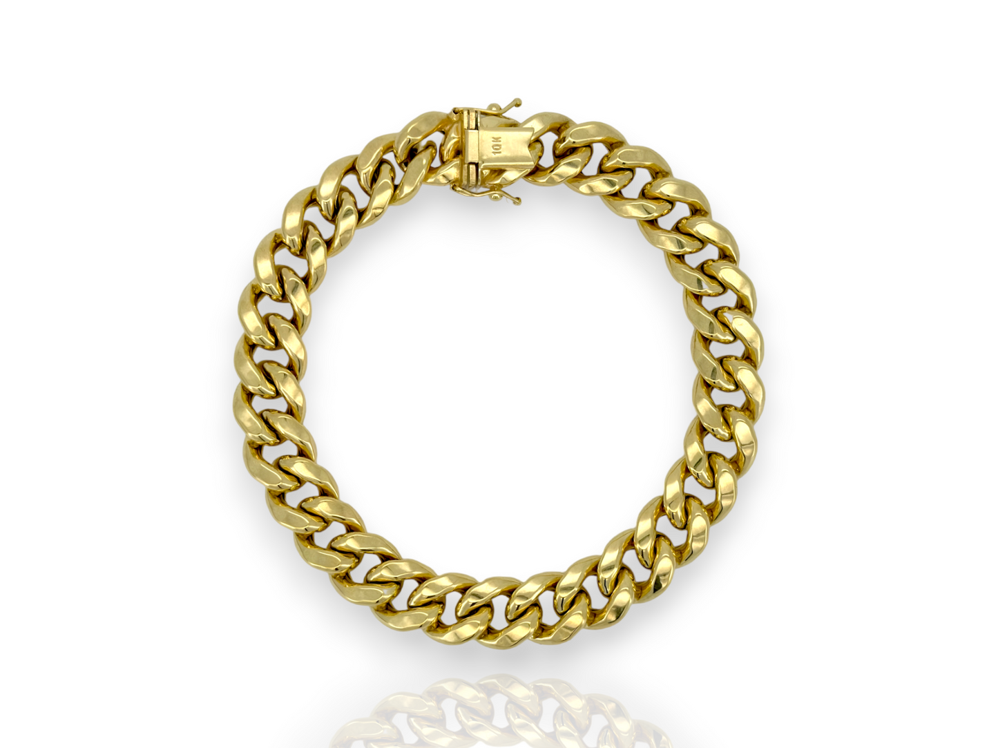 Miami Cuban Link Bracelet - 14K Yellow Gold - Hollow