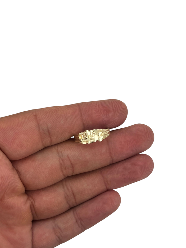 10K Yellow Gold Nugget Ring – Solid Gold Statement Ring