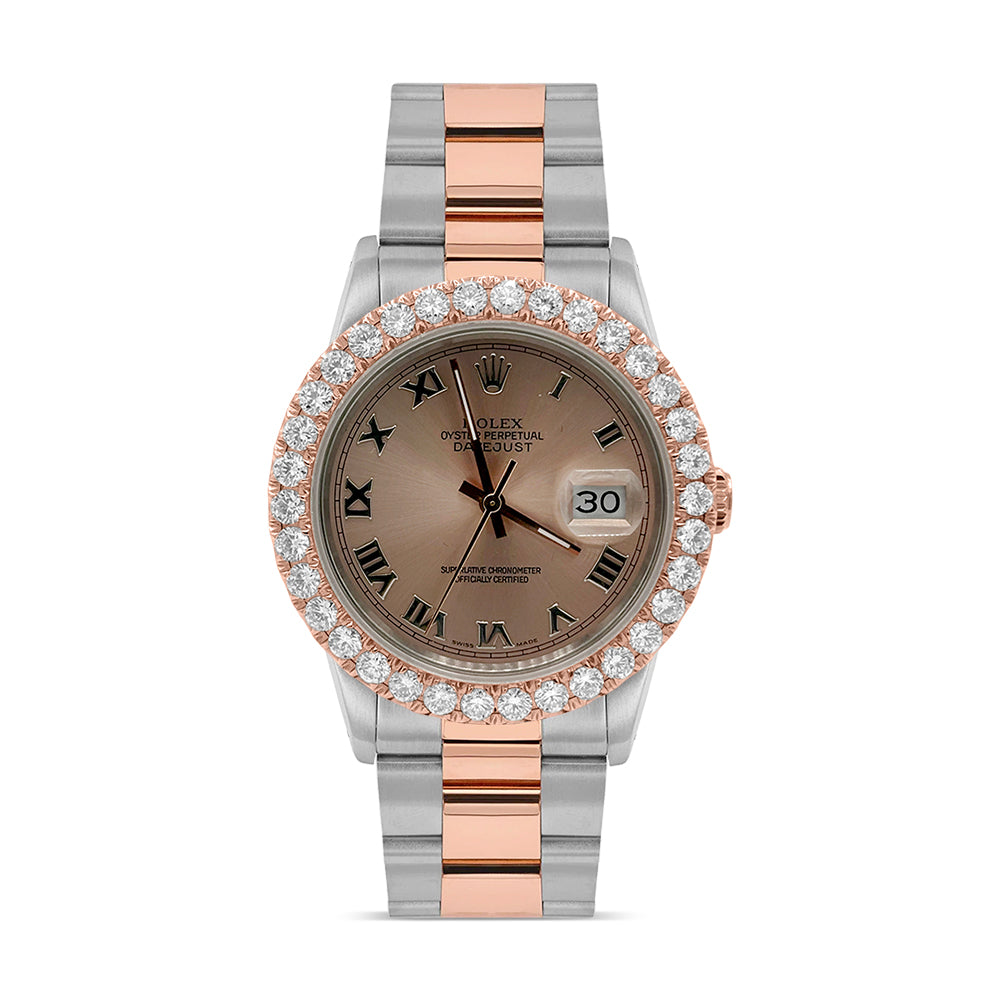 Rolex Datejust Diamond Bezel Watch 36mm Pink Solomon Dial | 2.75ct