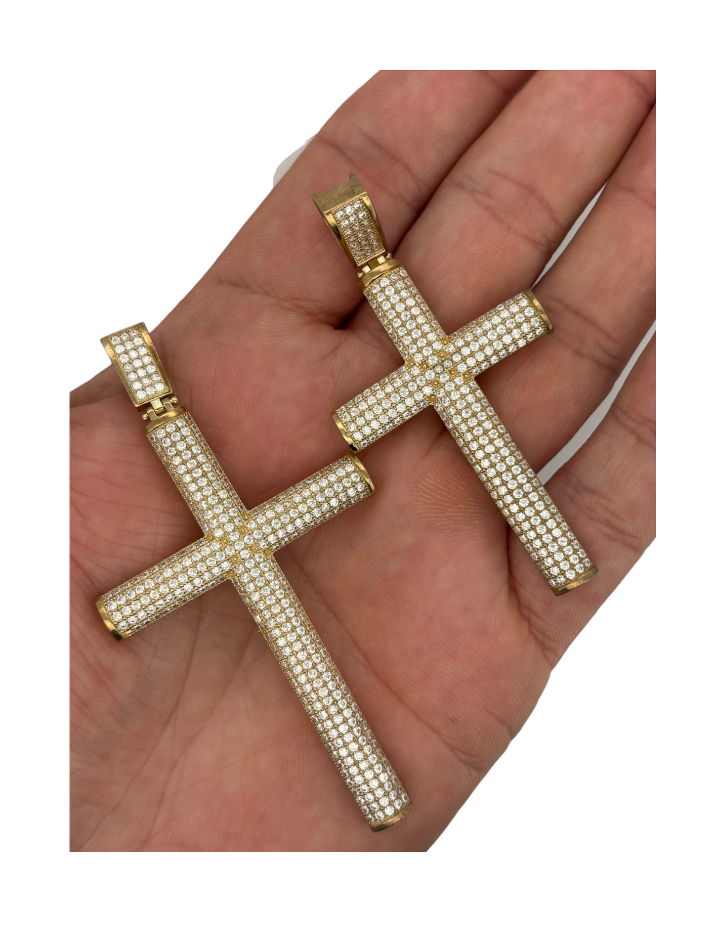 10k Yellow Gold Cross for Necklace Chain Religious Christian Pendant charm | Size Varations