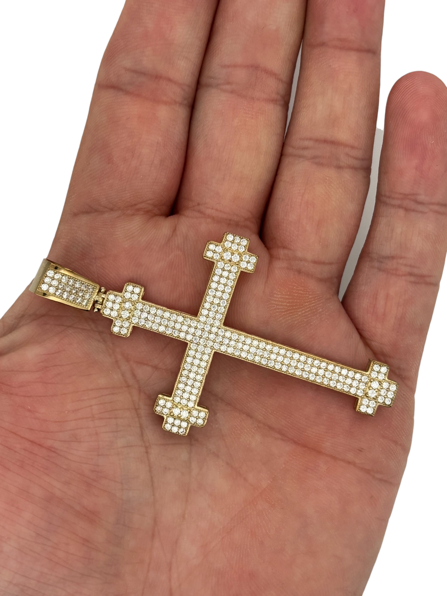 10k Yellow Gold Cross for Necklace Chain Religious Christian Pendant charm | for Men or Women, Solid Gold Faith Jewelry