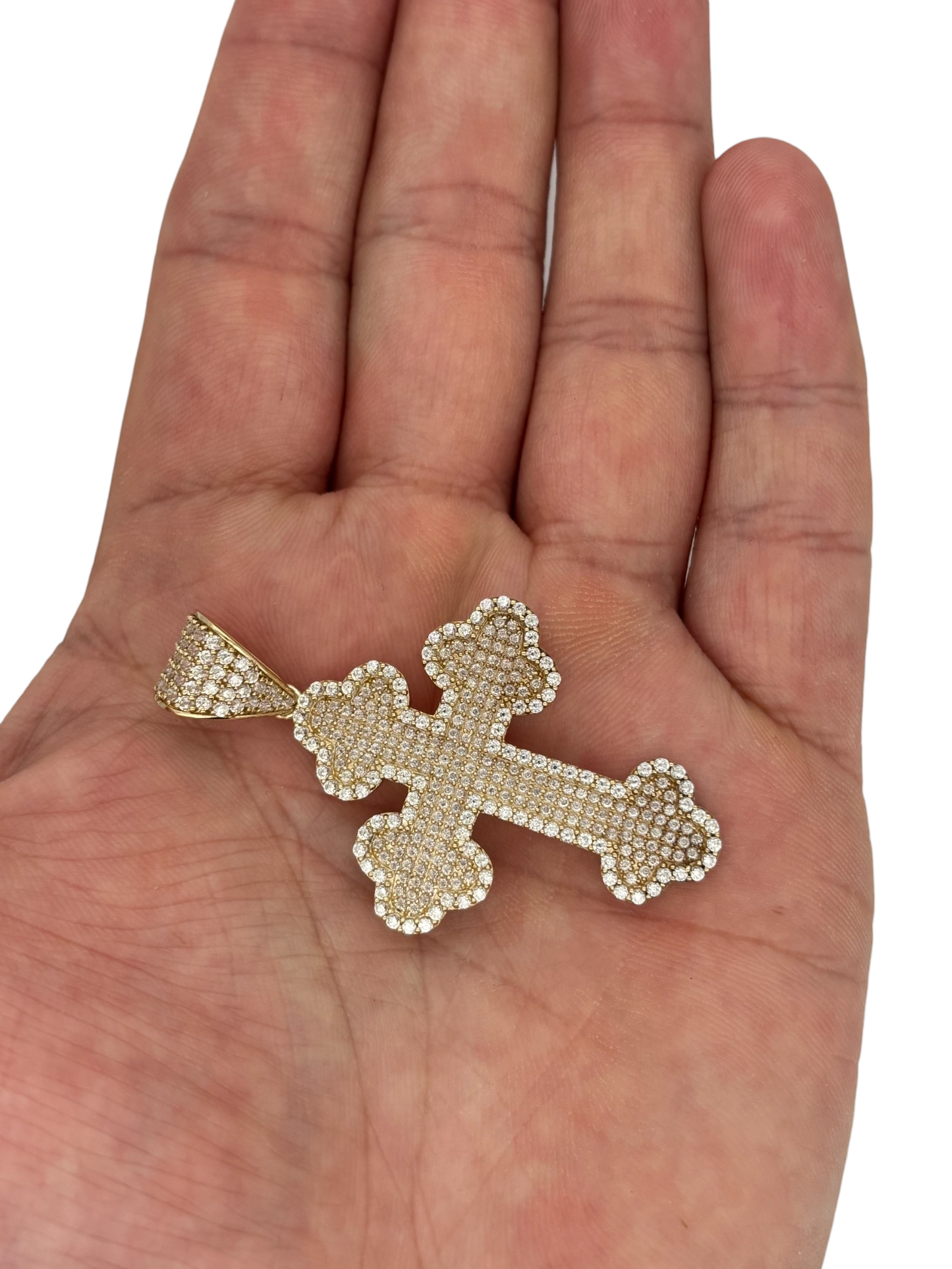 10k Yellow Gold Cross for Necklace Chain Religious Christian Pendant charm | for Men or Women, Solid Gold Faith Jewelry