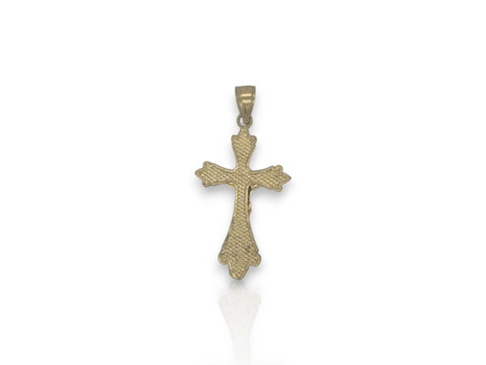 10k Yellow Gold Cross Pendant with Jesus Crucifix – Religious Christian Charm for Men or Women, Solid Gold Faith Jewelry (Copy)
