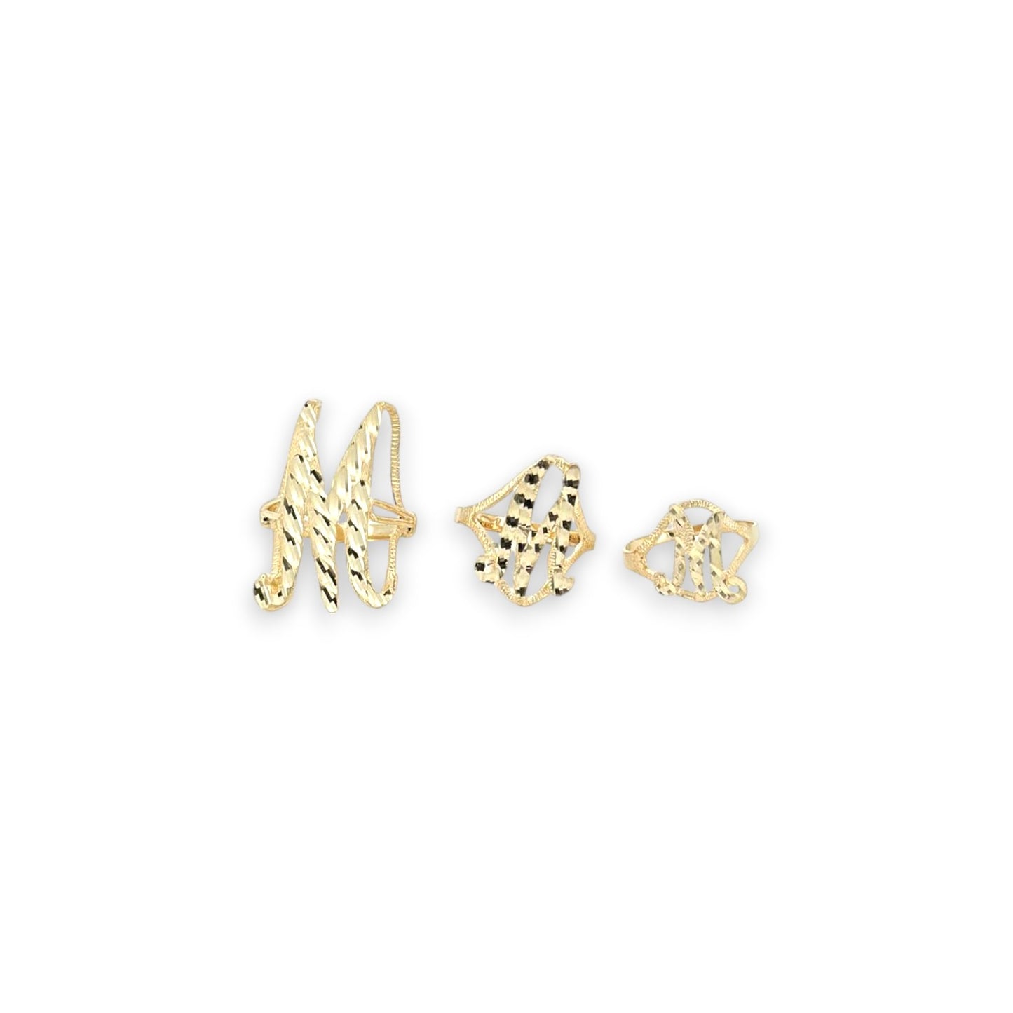 Initials Ring - 10K Yellow Gold