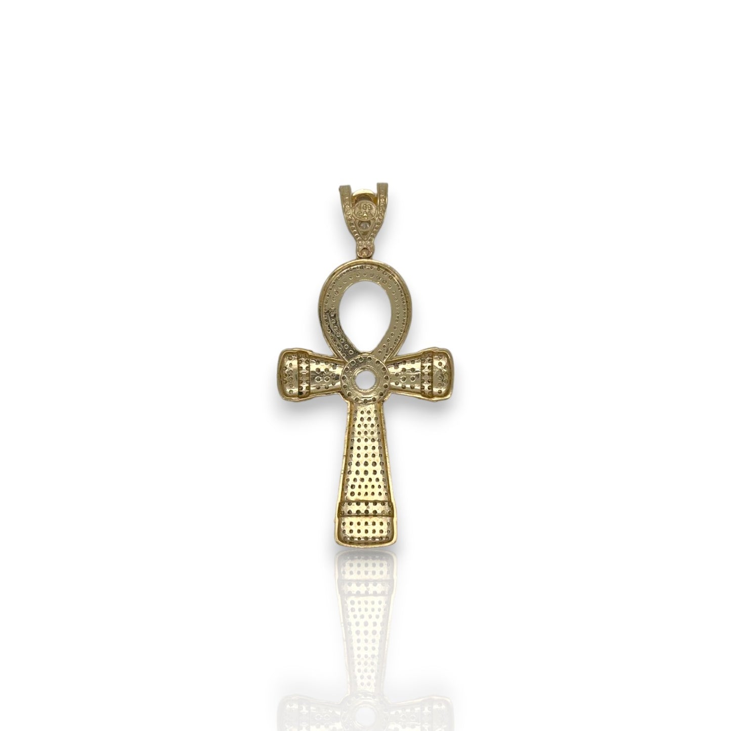Ankh Cz Cross - 14K Yellow Gold