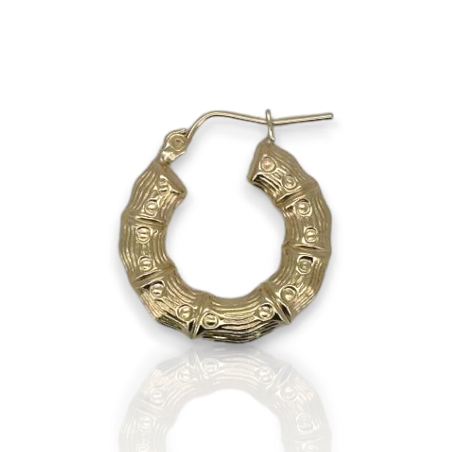 Hoop Round Earrings - 10K Yellow Gold