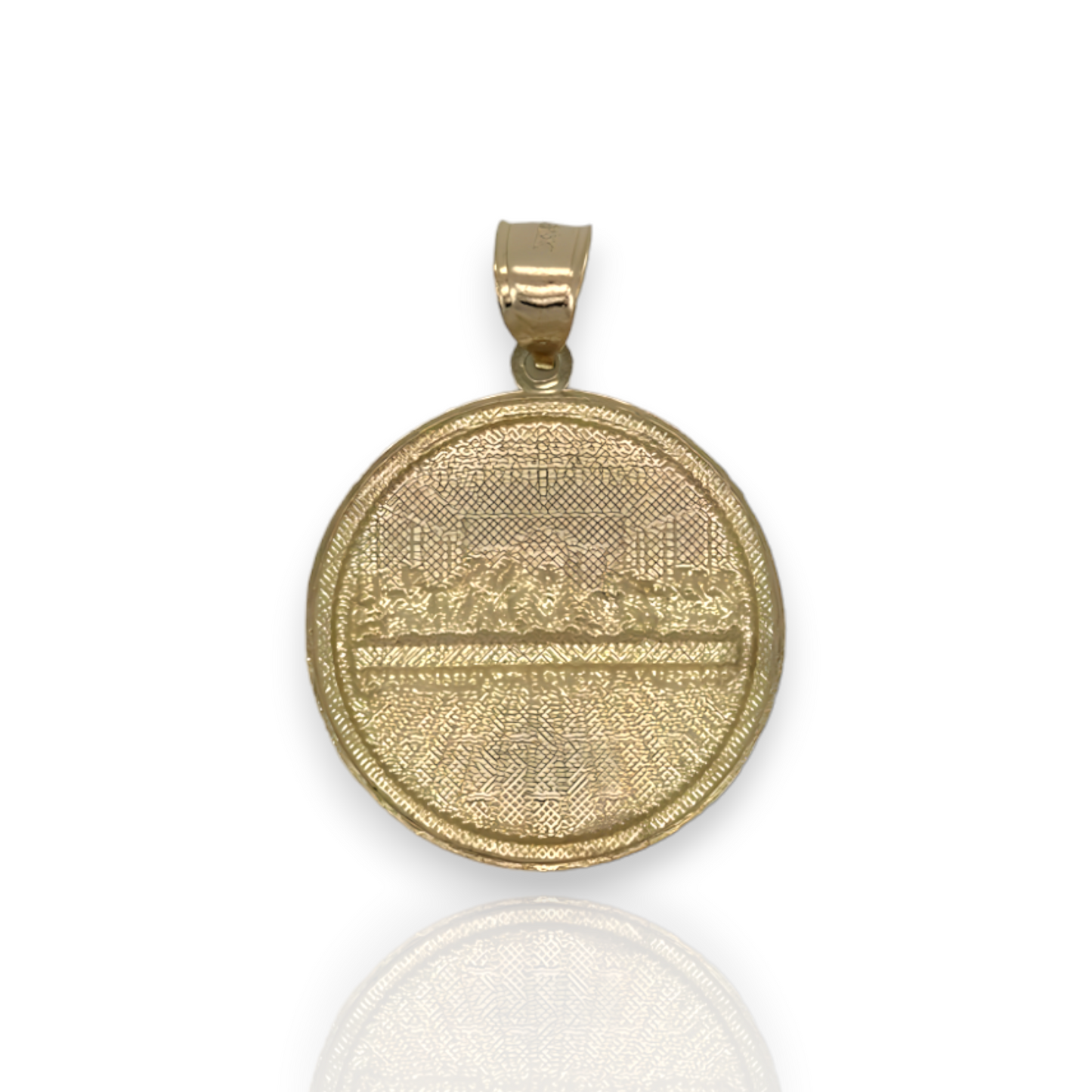 Colgante con medallón de la Última Cena - Oro amarillo de 10 k