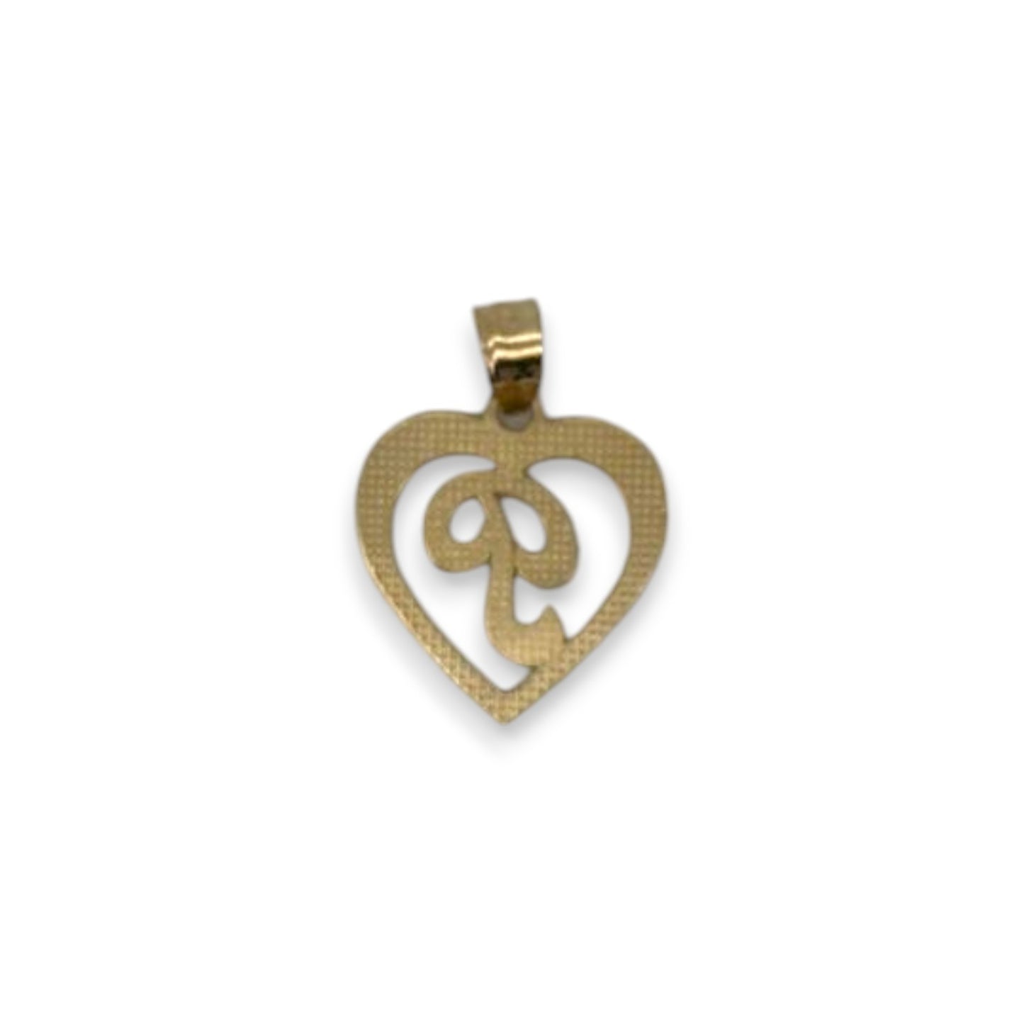Initials Heart Pendant - 10K Yellow Gold